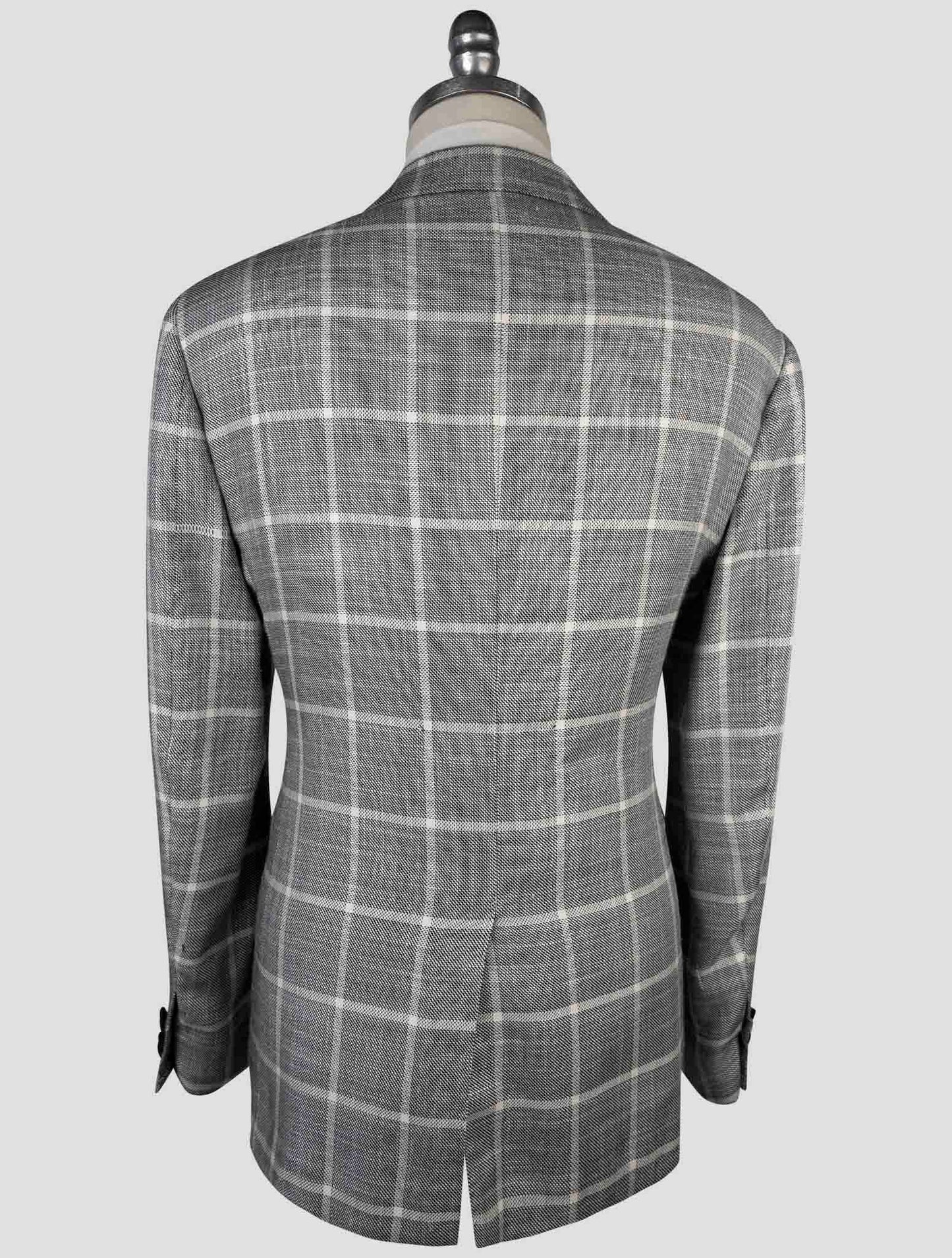 Kiton Gray Silk Cashmere Smoking Blazer