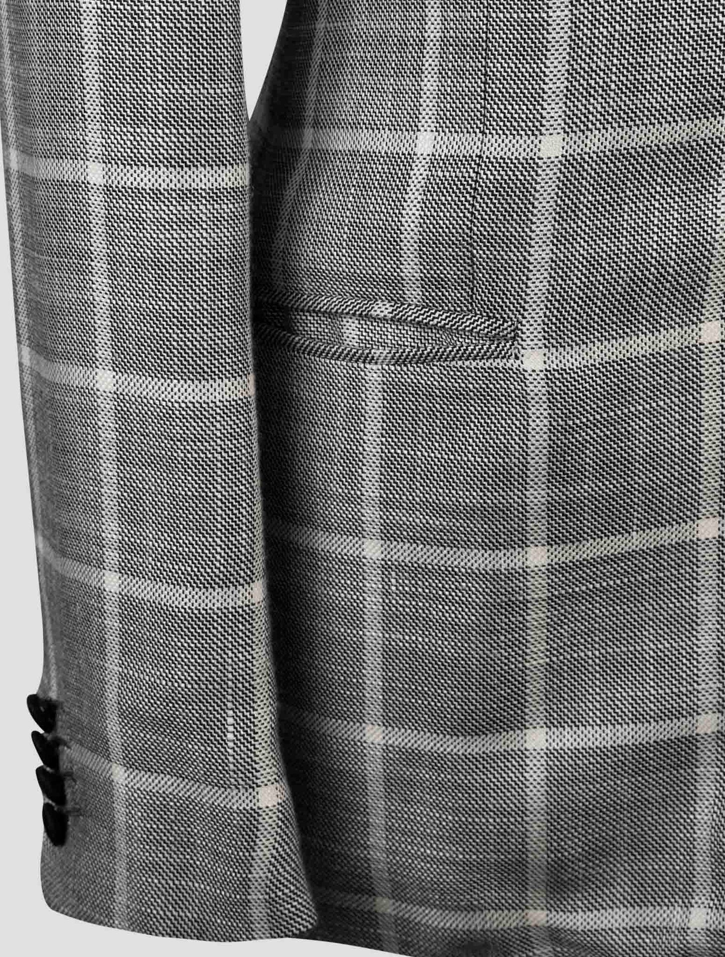 Kiton Gray Silk Cashmere Smoking Blazer