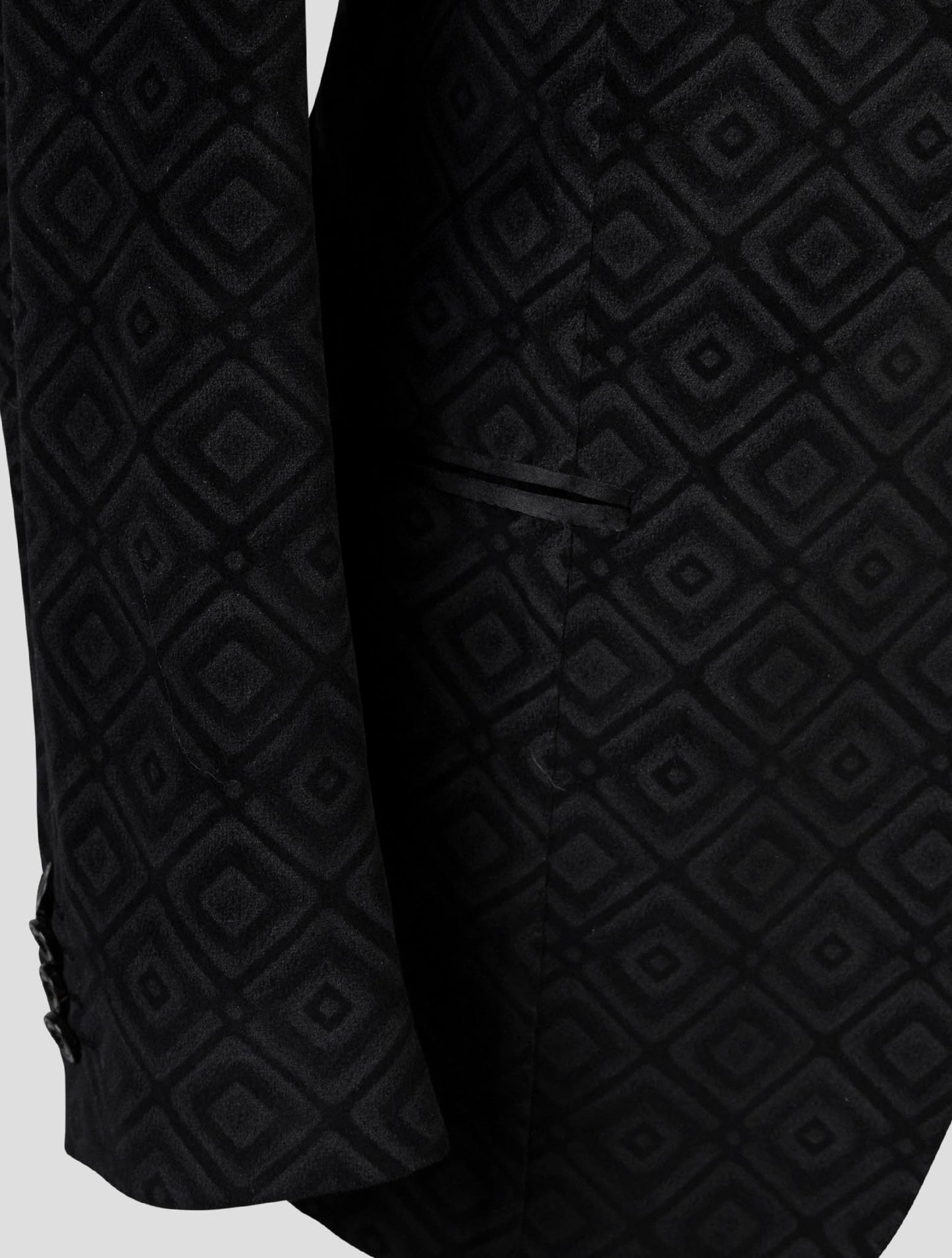 Kiton Black Cotton Blazer