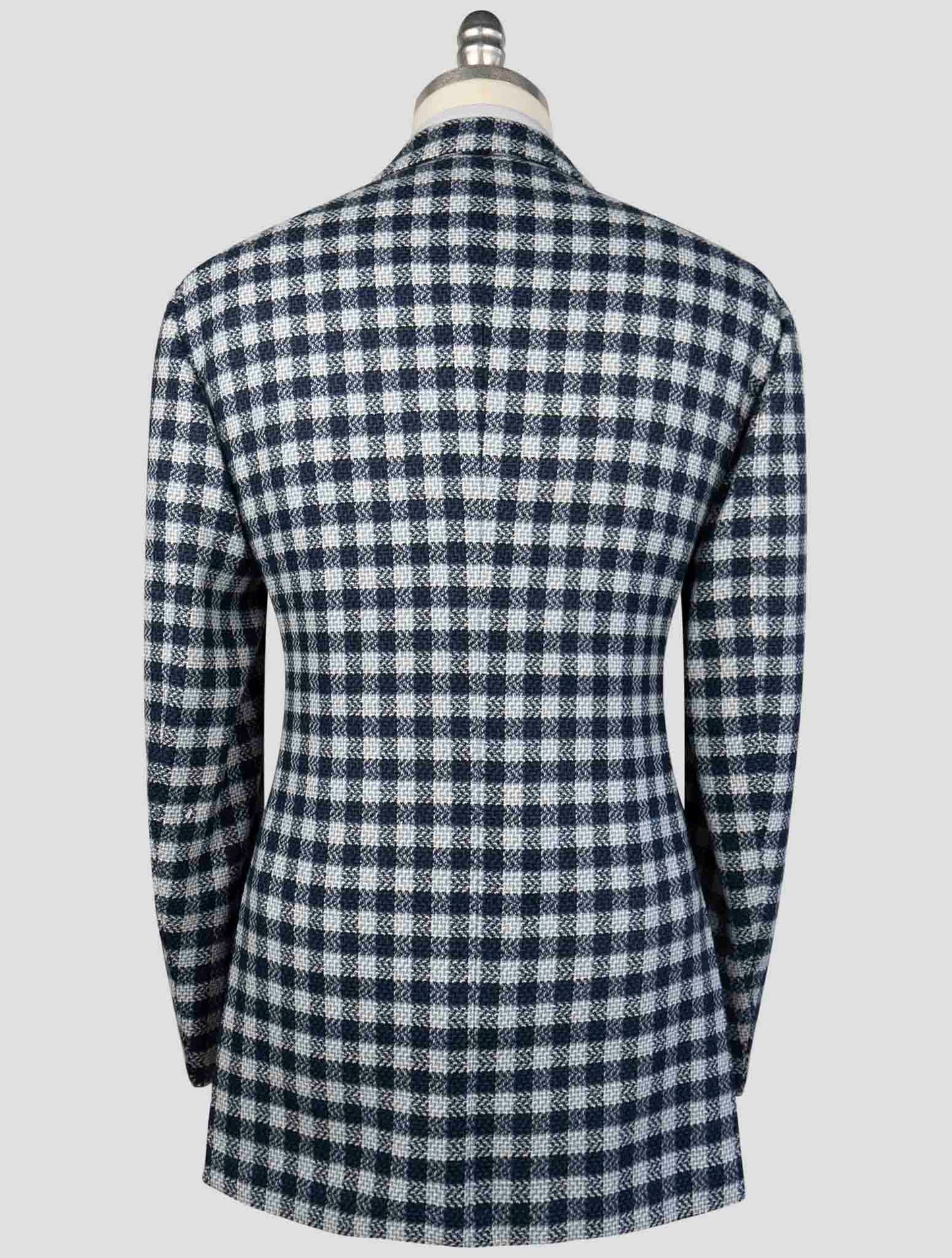 Kiton Blue White Cashmere Blazer