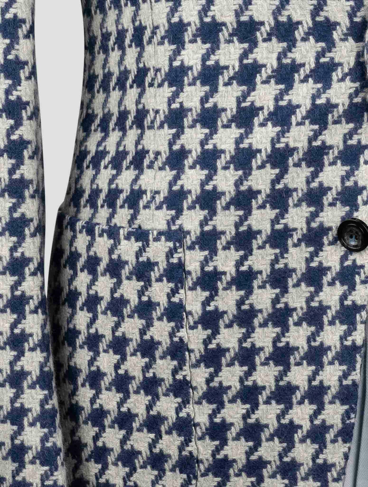 Kiton Blue White Cashmere Blazer