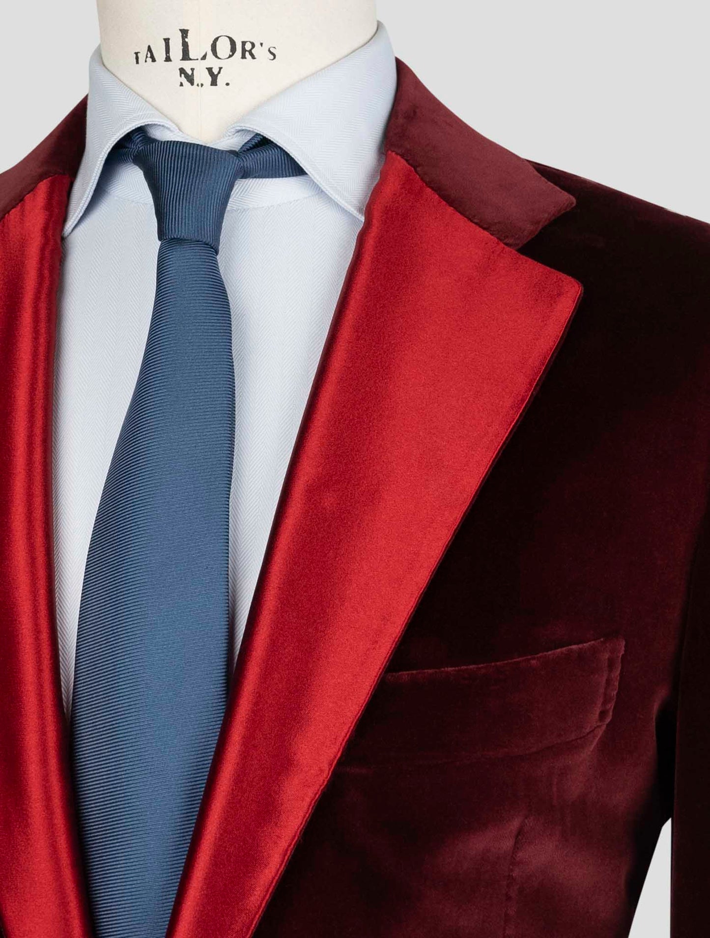 Kiton Burgundy Cotton Velvet Blazer