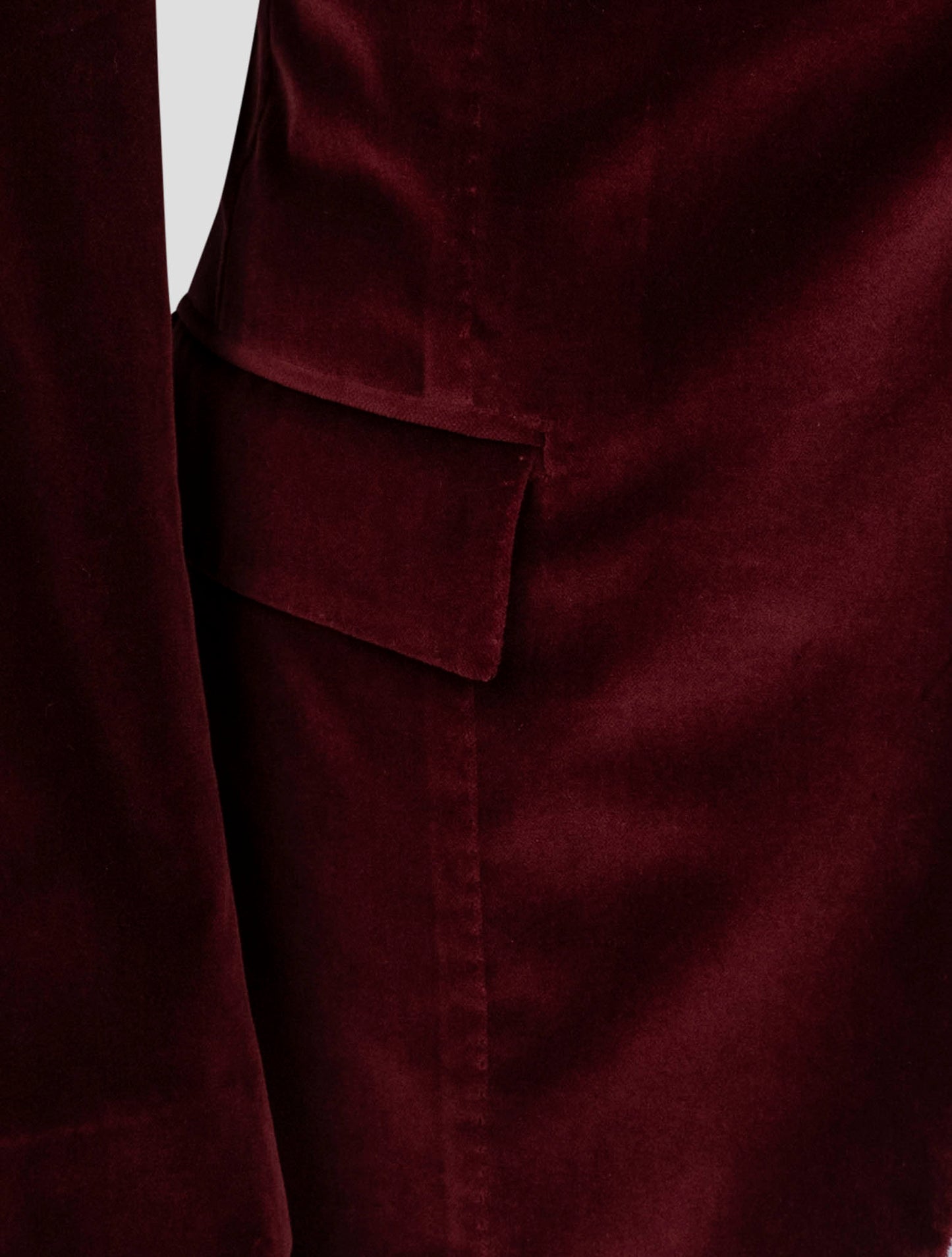 Kiton Burgundy Cotton Velvet Blazer