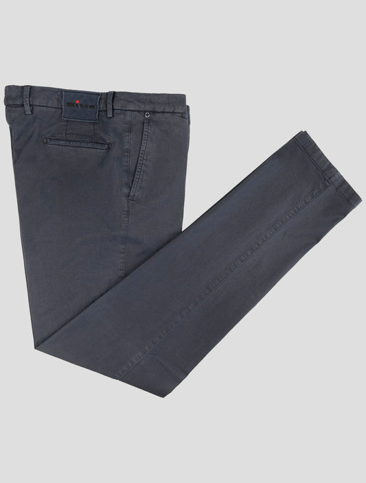 Kiton Blue Lyocell Cotton Ea Pants