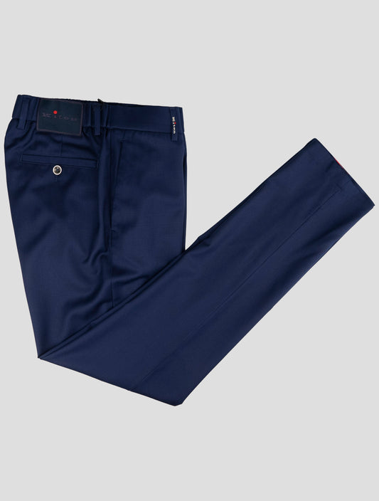 Kiton Blue Virgin Wool Pants