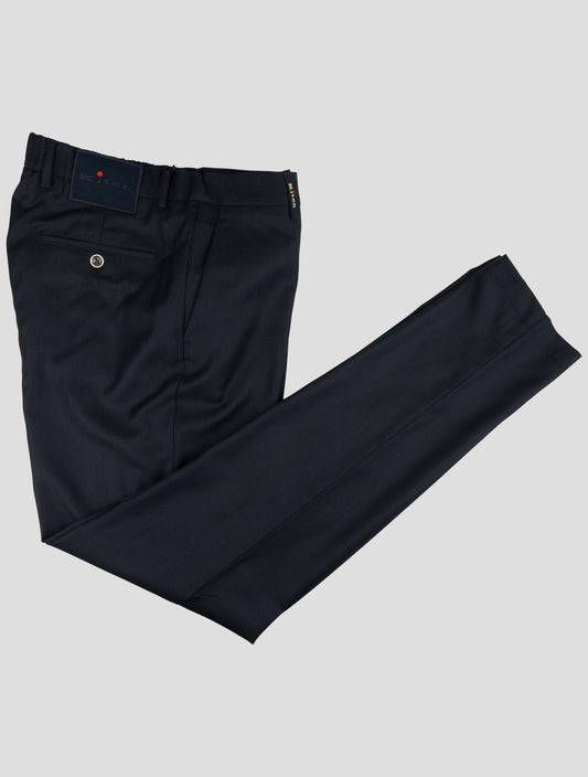 Kiton Blue Wool Pants