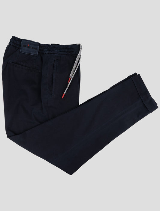 Kiton Blue Cotton Ea Pants