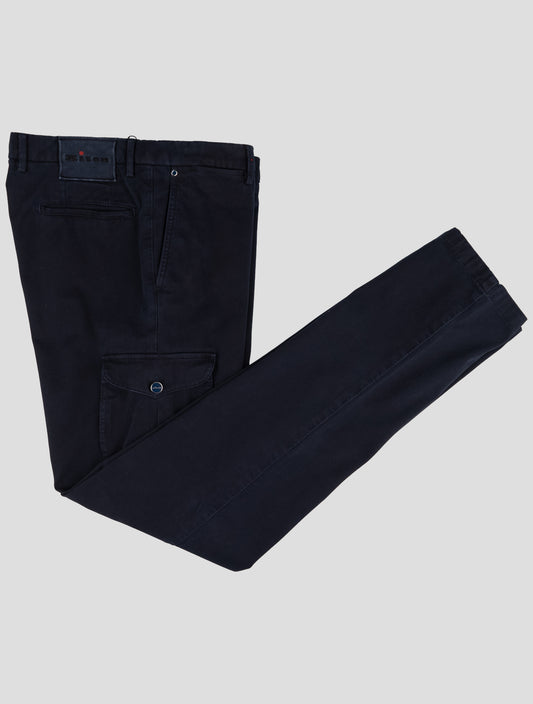 Kiton Blue Cotton Ea Cargo Pants