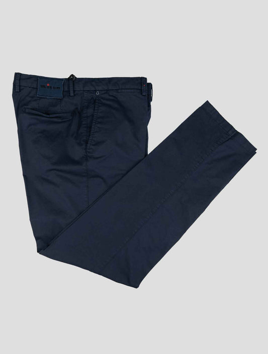 Kiton Blue Cotton Ea Pants
