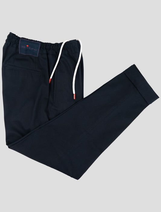 Kiton Blue Cotton Ea Pants