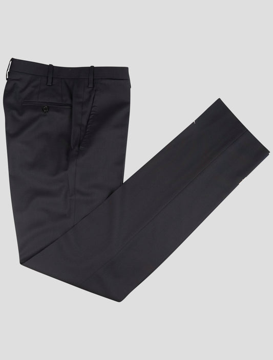 Kiton Dark Blue Wool 150's Dress Pants