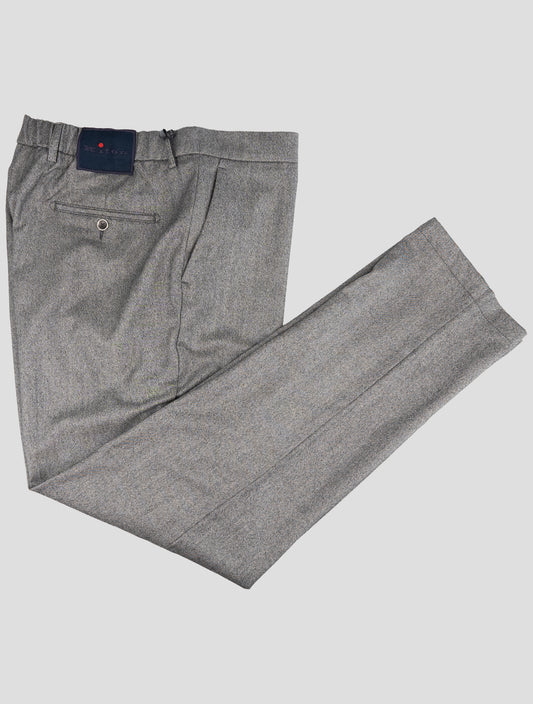 Kiton Gray Virgin Wool Cashmere Pa Ea Pants