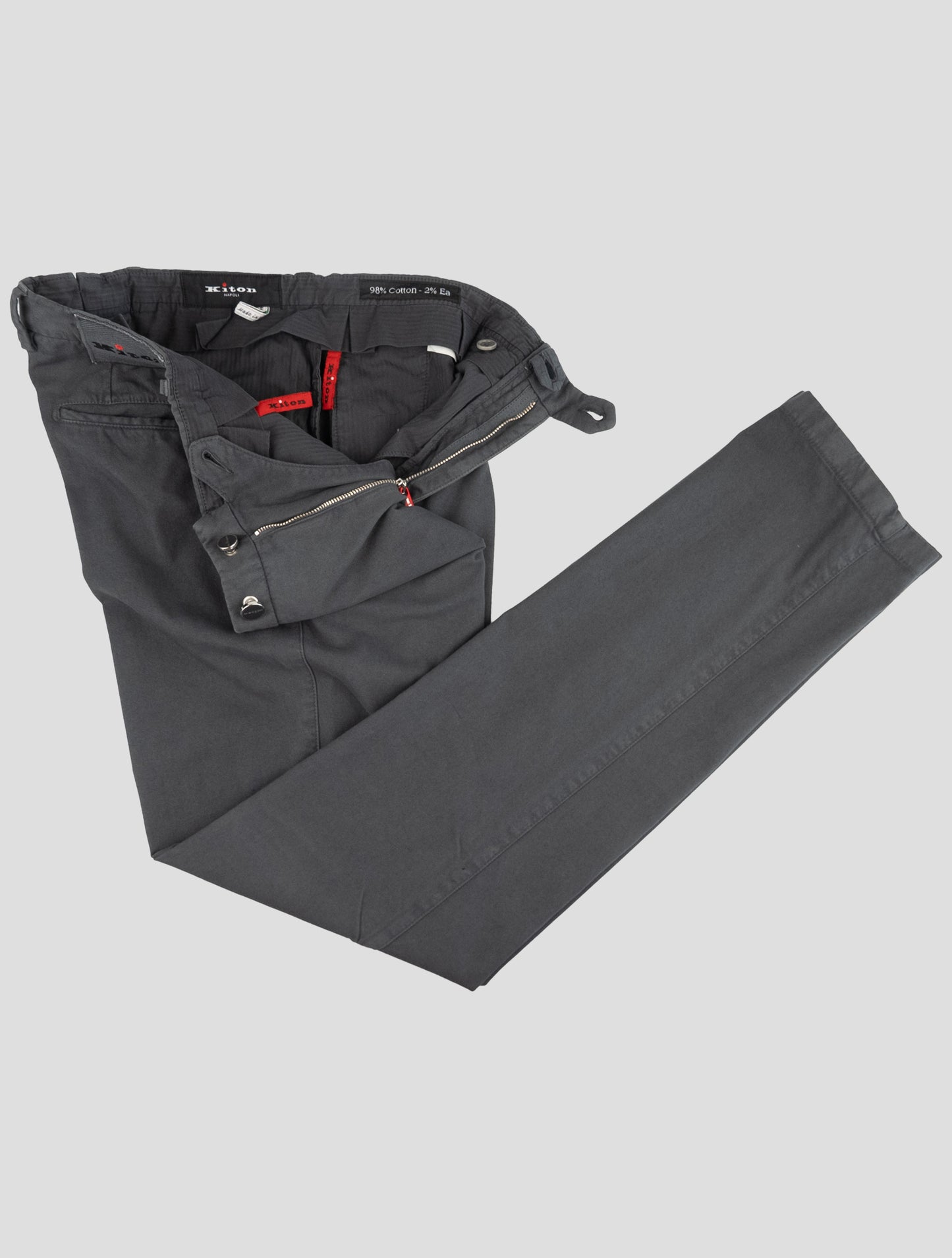 Kiton Gray Cotton Ea Jeans