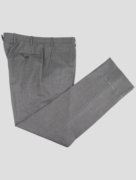 Kiton Gray Wool Dress Pants