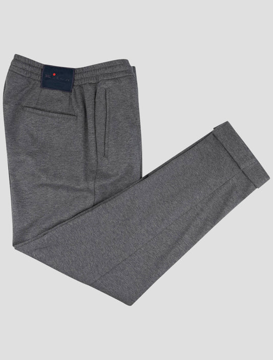 Kiton Gray Wool Cotton Ea Pants