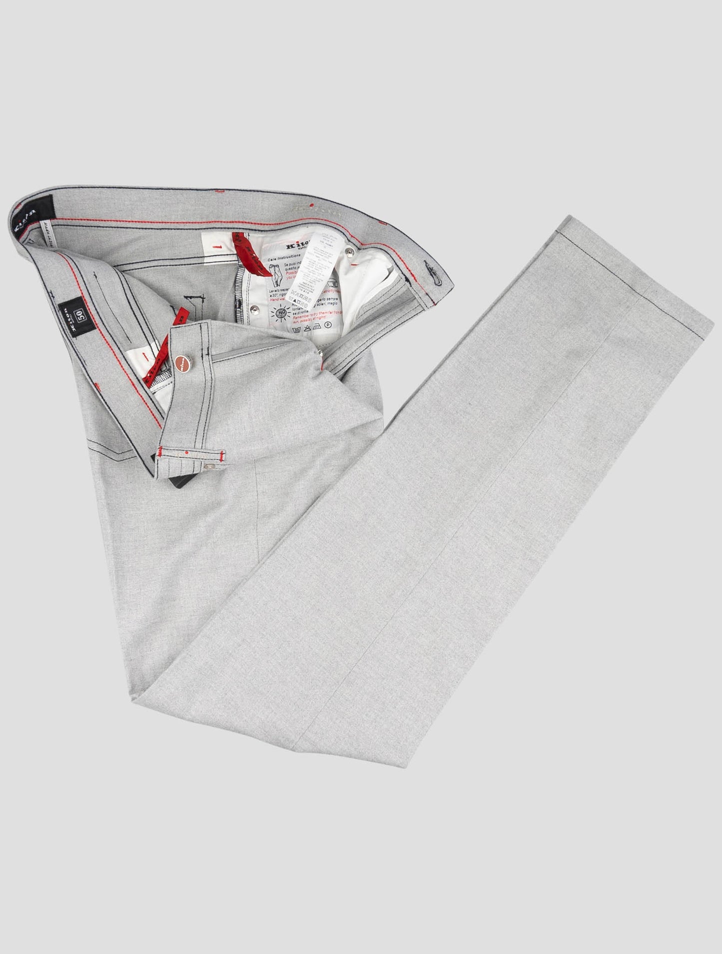 Kiton Gray Cotton Jeans