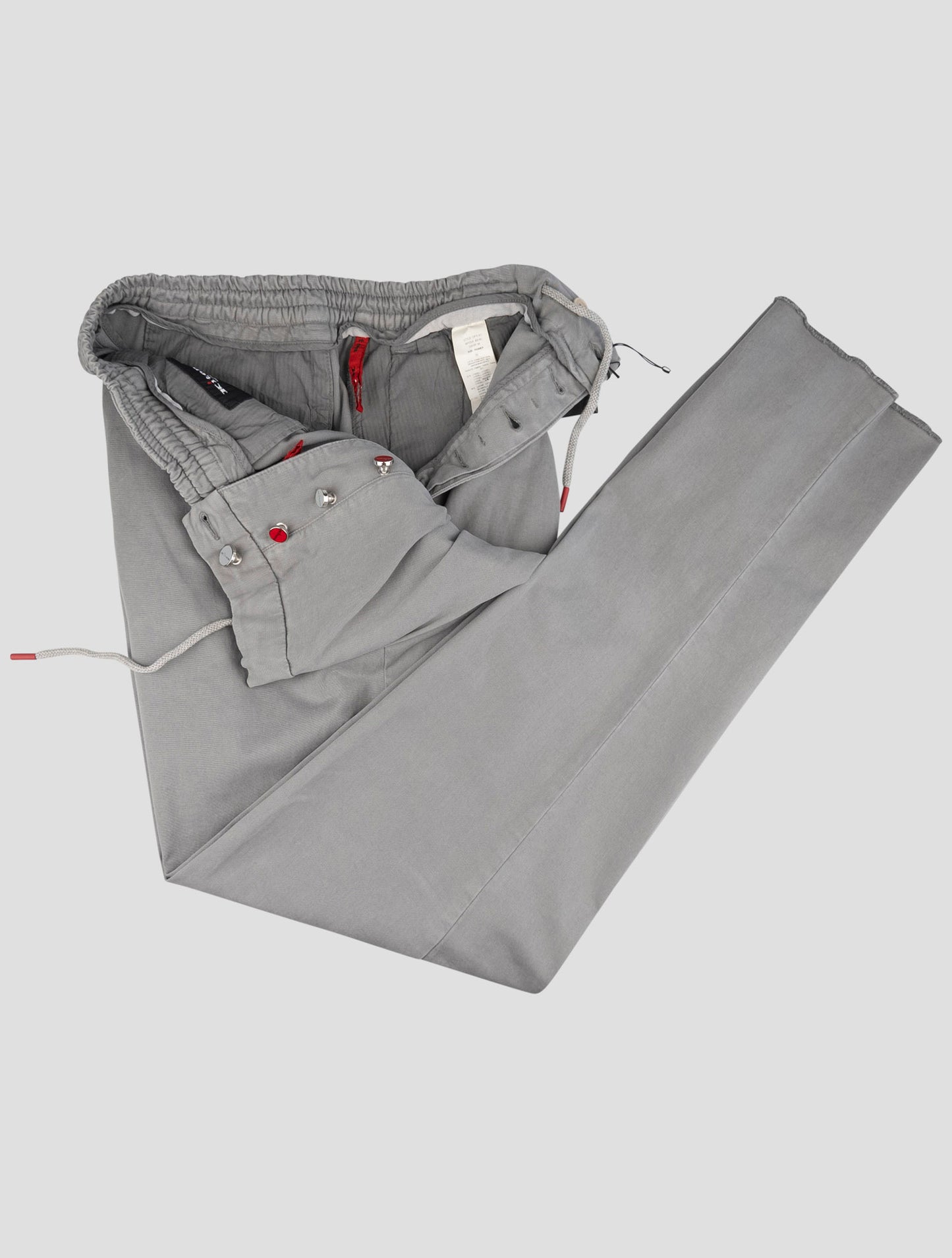 Kiton Gray Lyocell Cotton Ea Pants