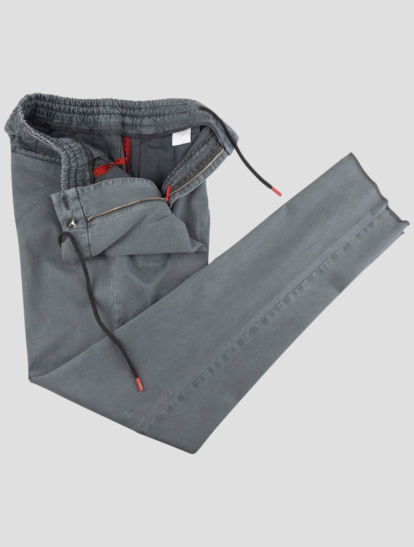 Kiton Gray Lyocell Cotton Ea Pants