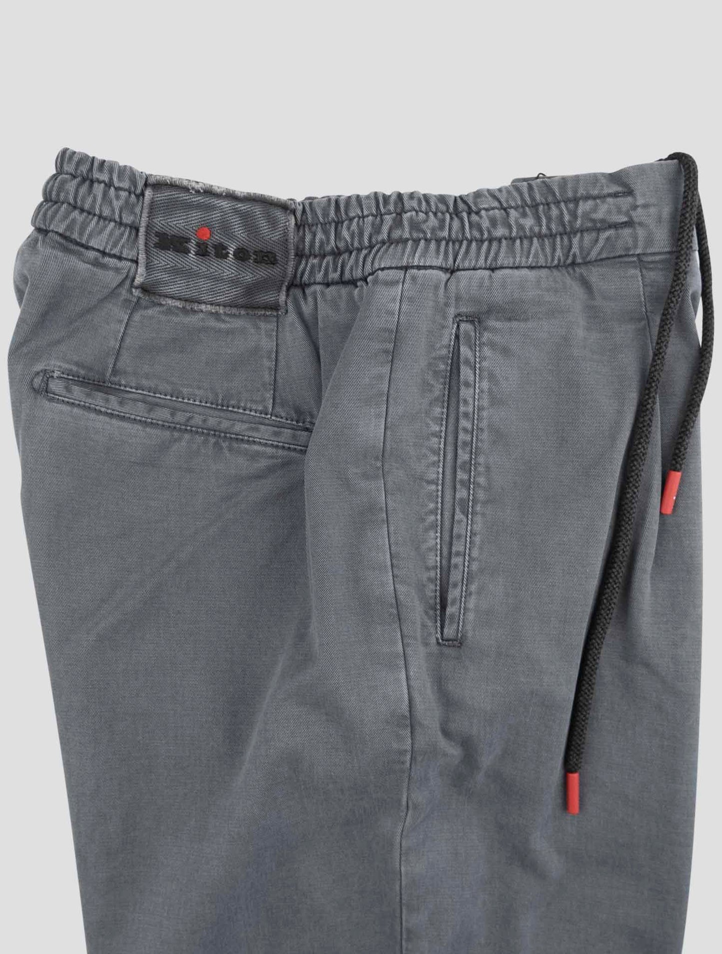 Kiton Gray Lyocell Cotton Ea Pants