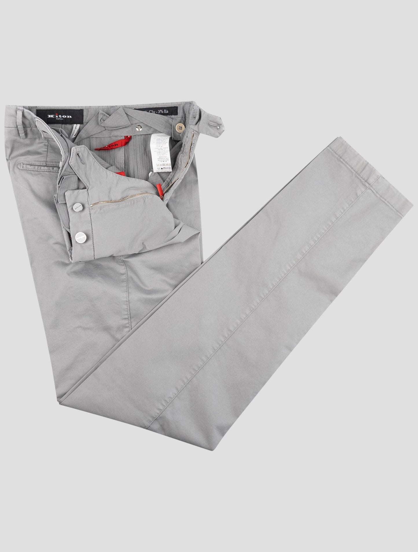 Kiton Gray Cotton Ea Pants