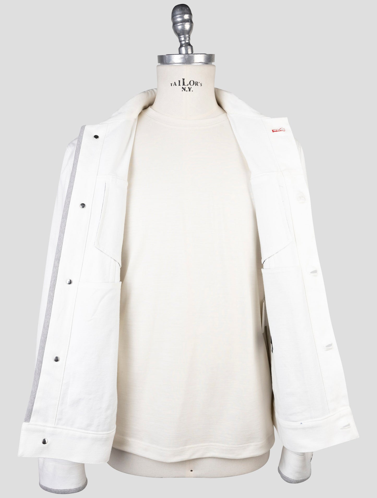 Kiton White Cotton Coat