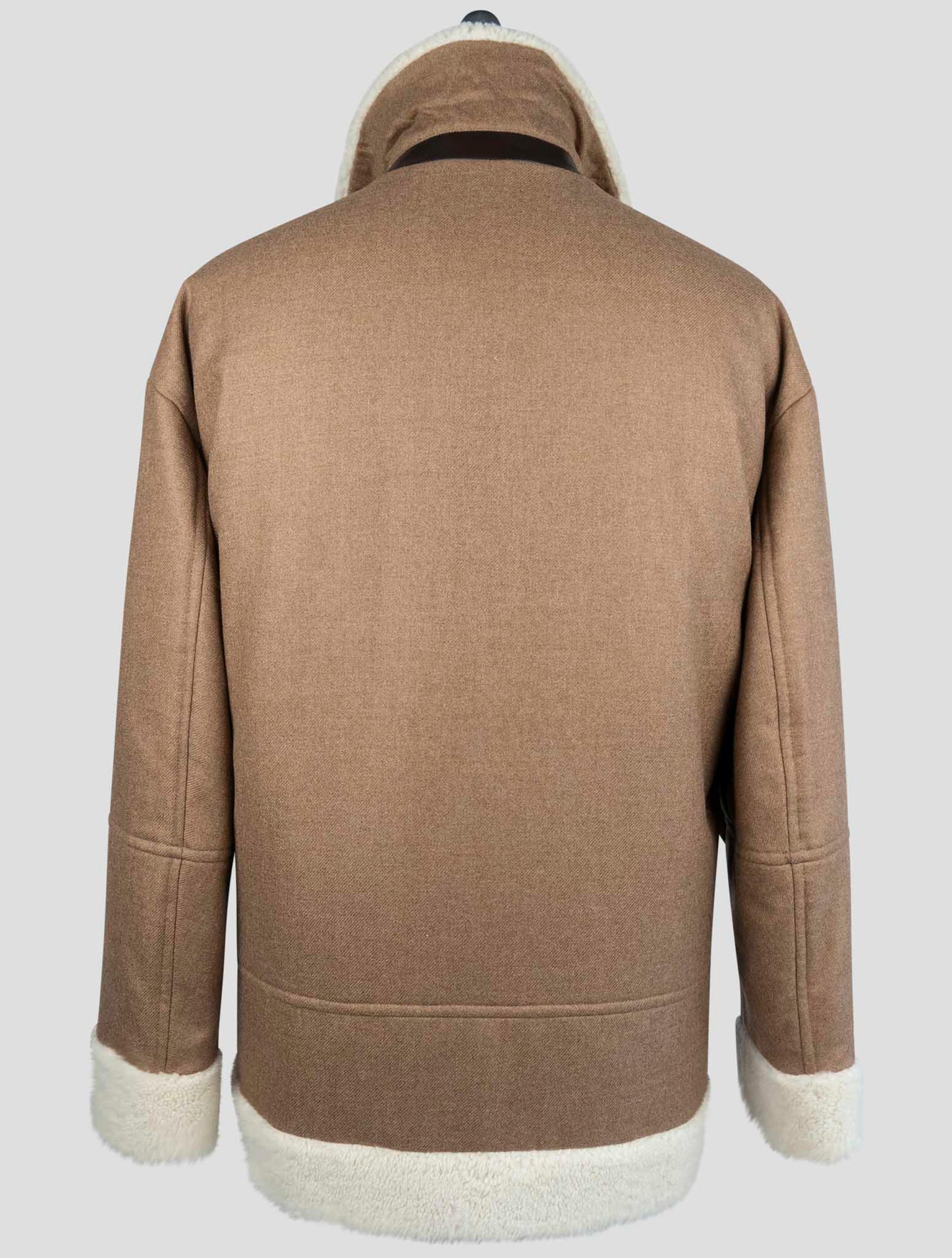 Kiton Brown Wool Cashmere Coat