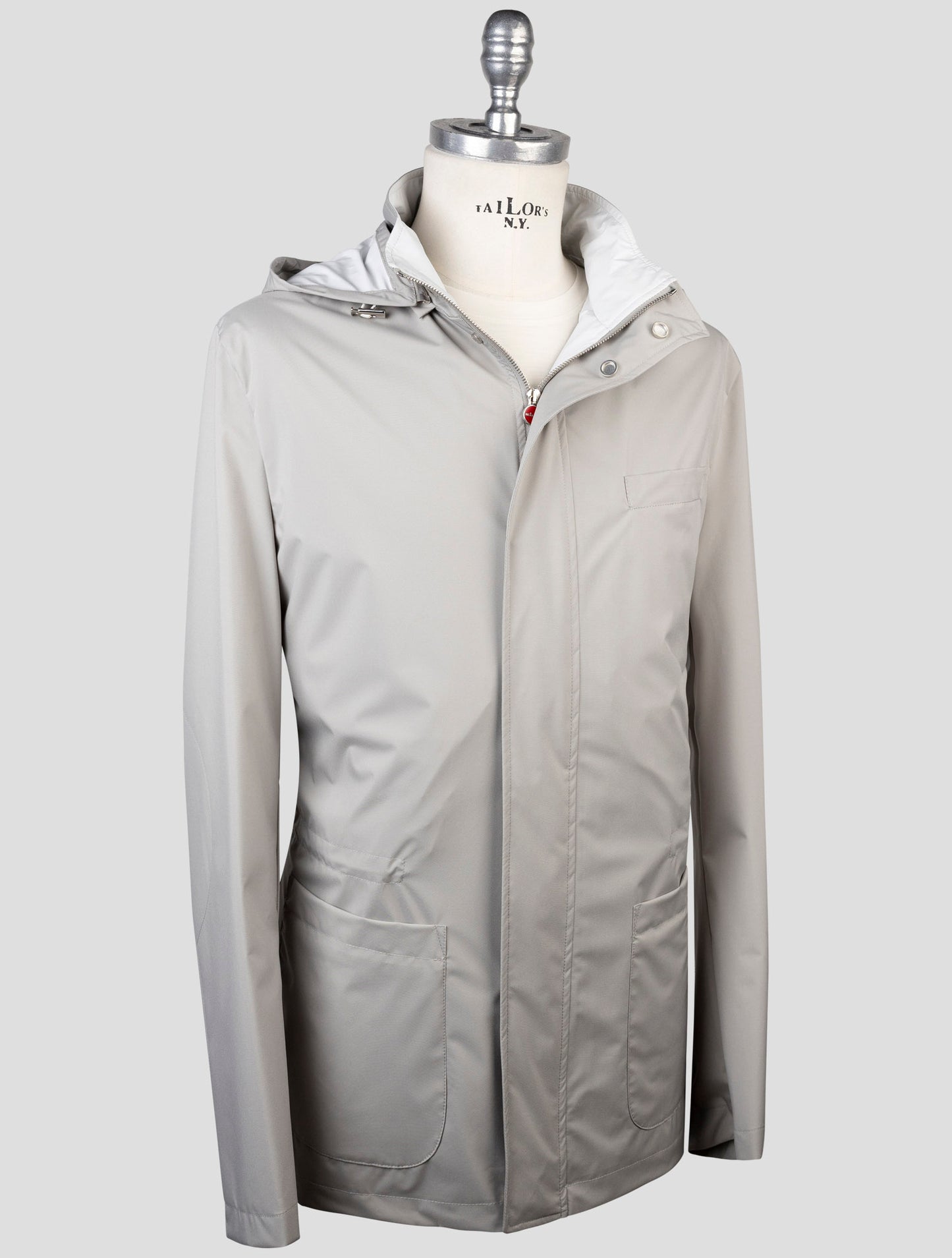 Kiton Gray Pl Pu Coat