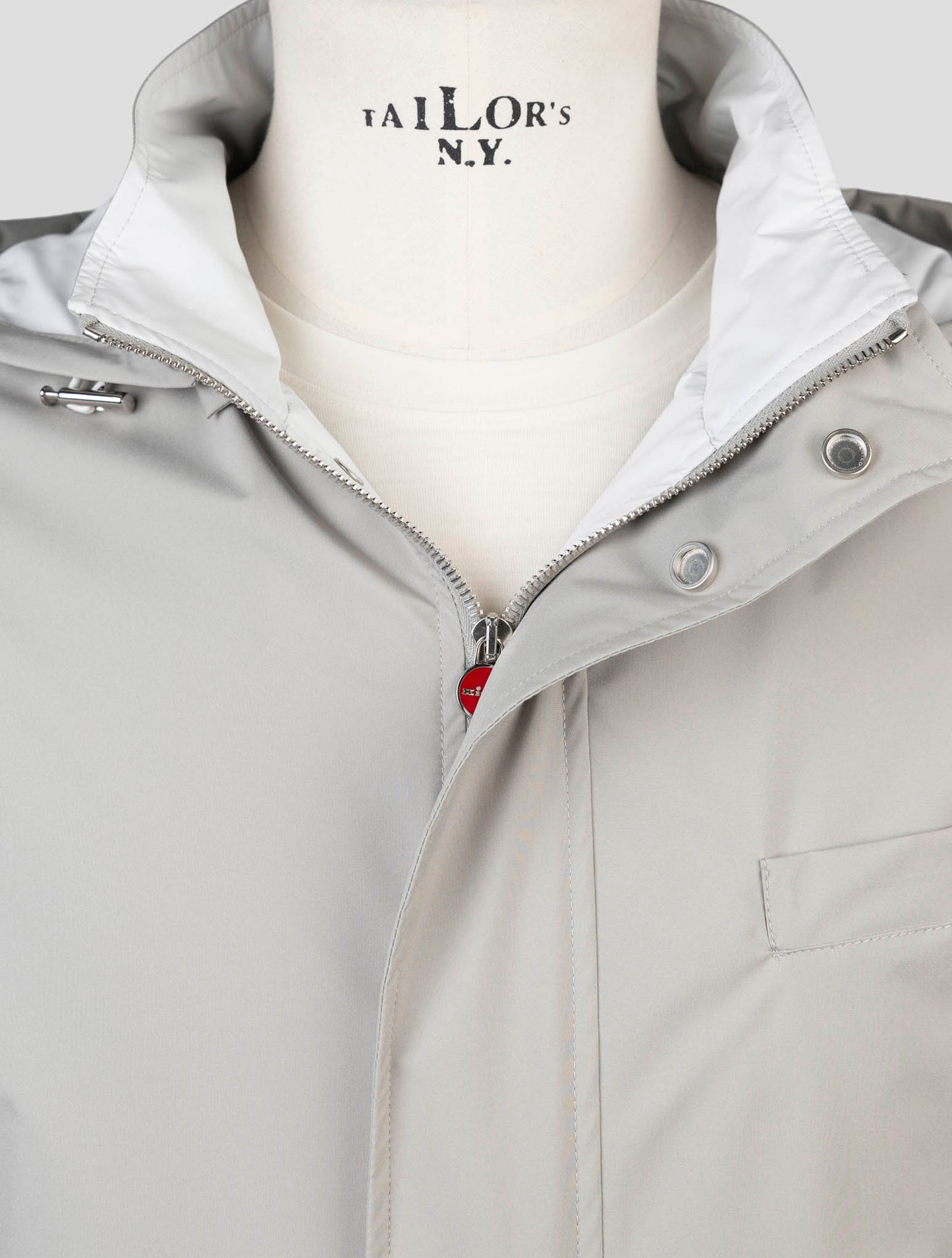 Kiton Gray Pl Pu Coat