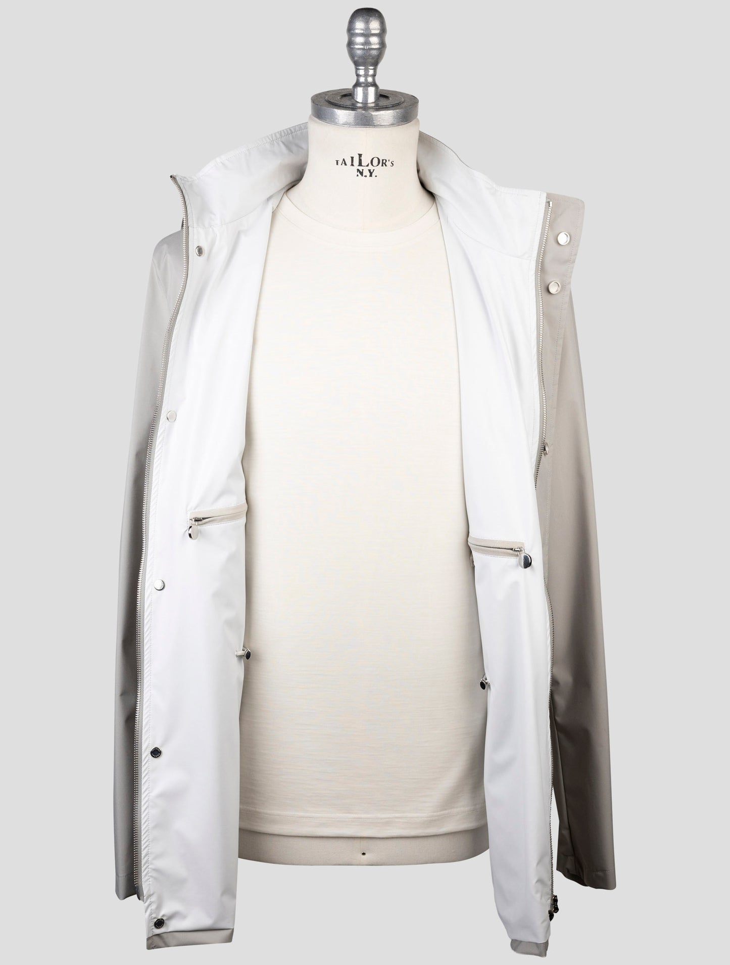 Kiton Gray Pl Pu Coat