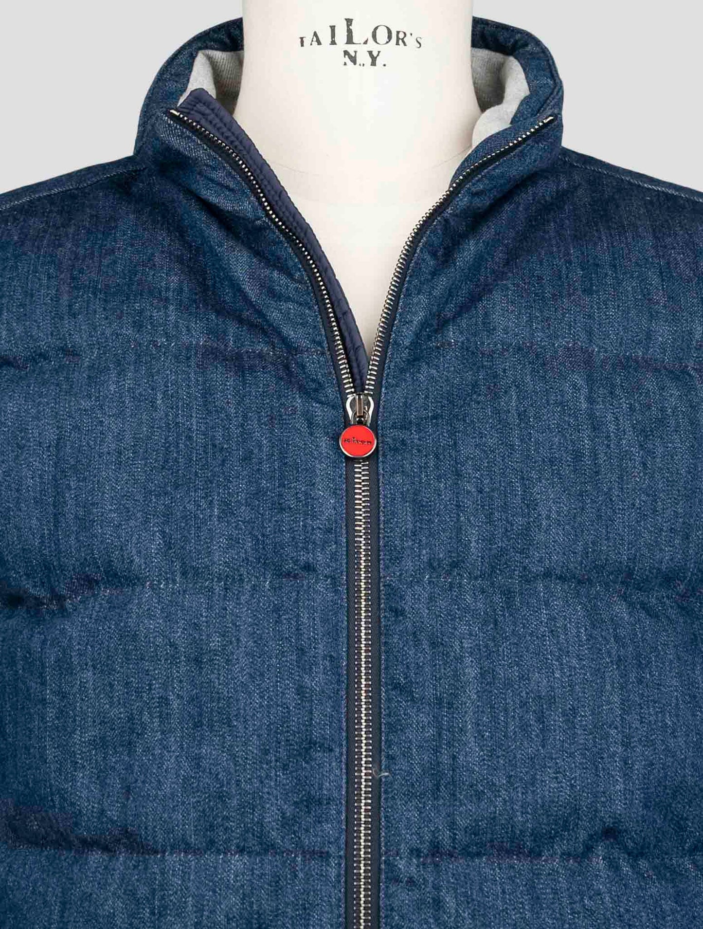 Kiton Blue Cotton Gilet