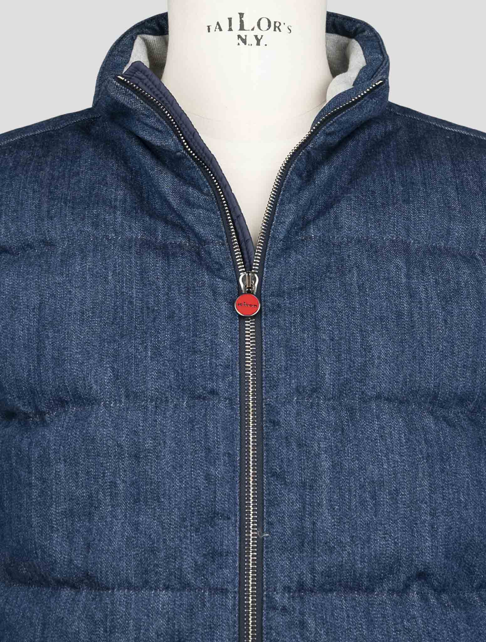 Kiton Blue Cotton Gilet