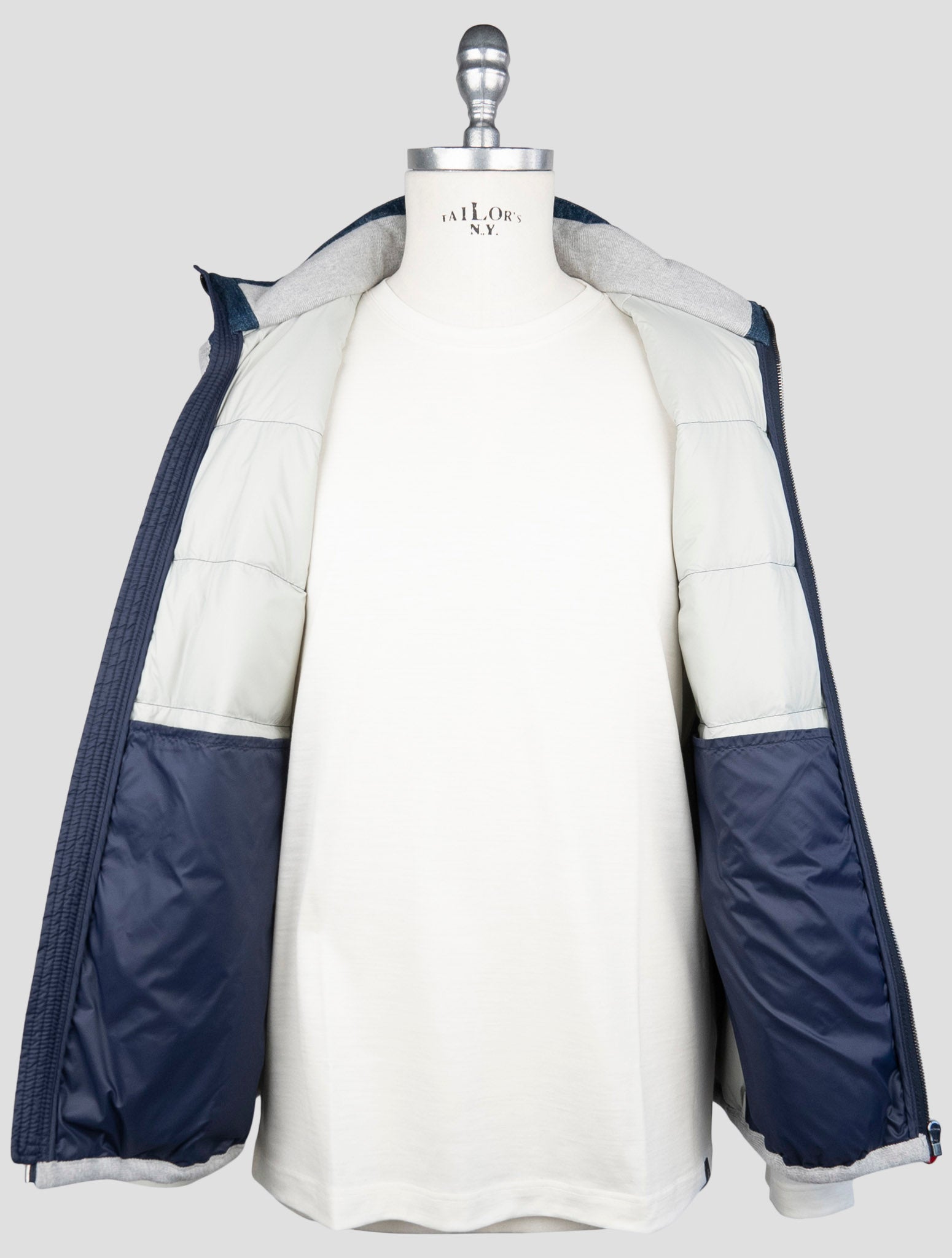 Kiton Blue Cotton Gilet