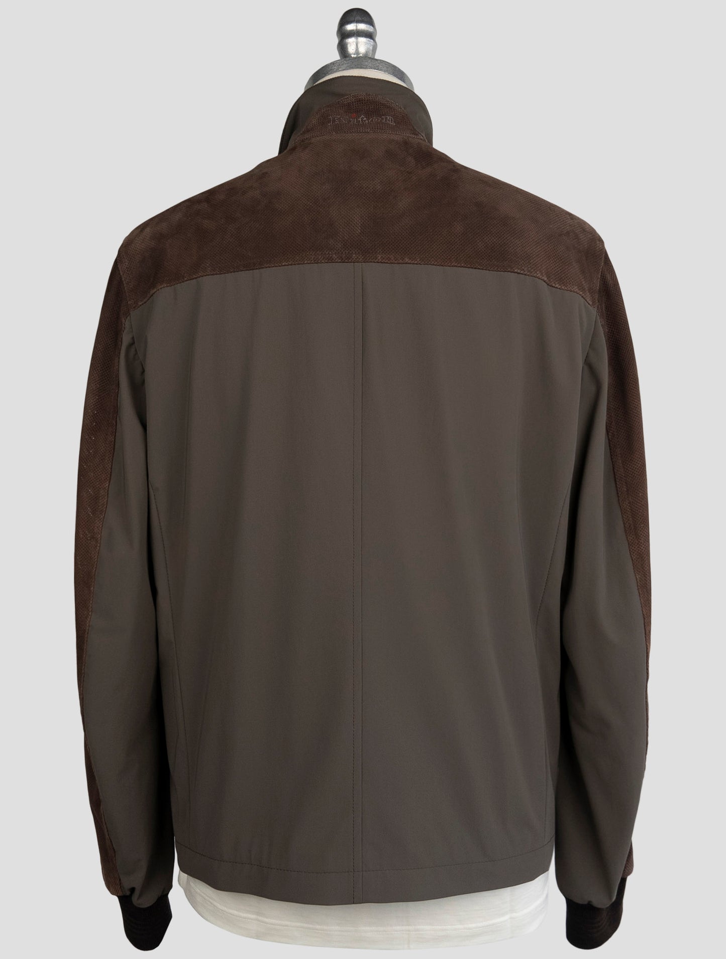 Kiton Brown Leather Pa Ea Coat