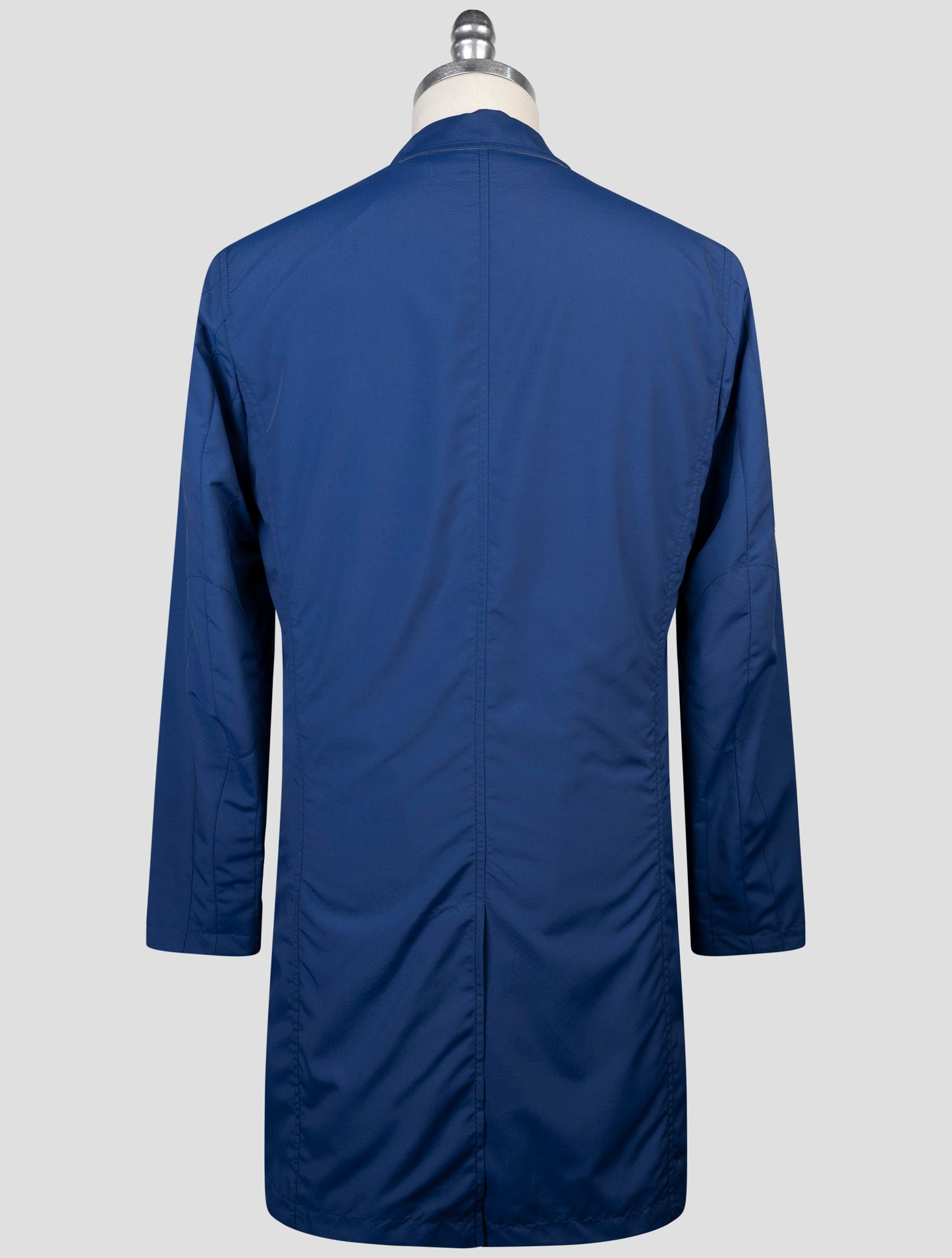 Kiton Blue Wool Pa Overcoat