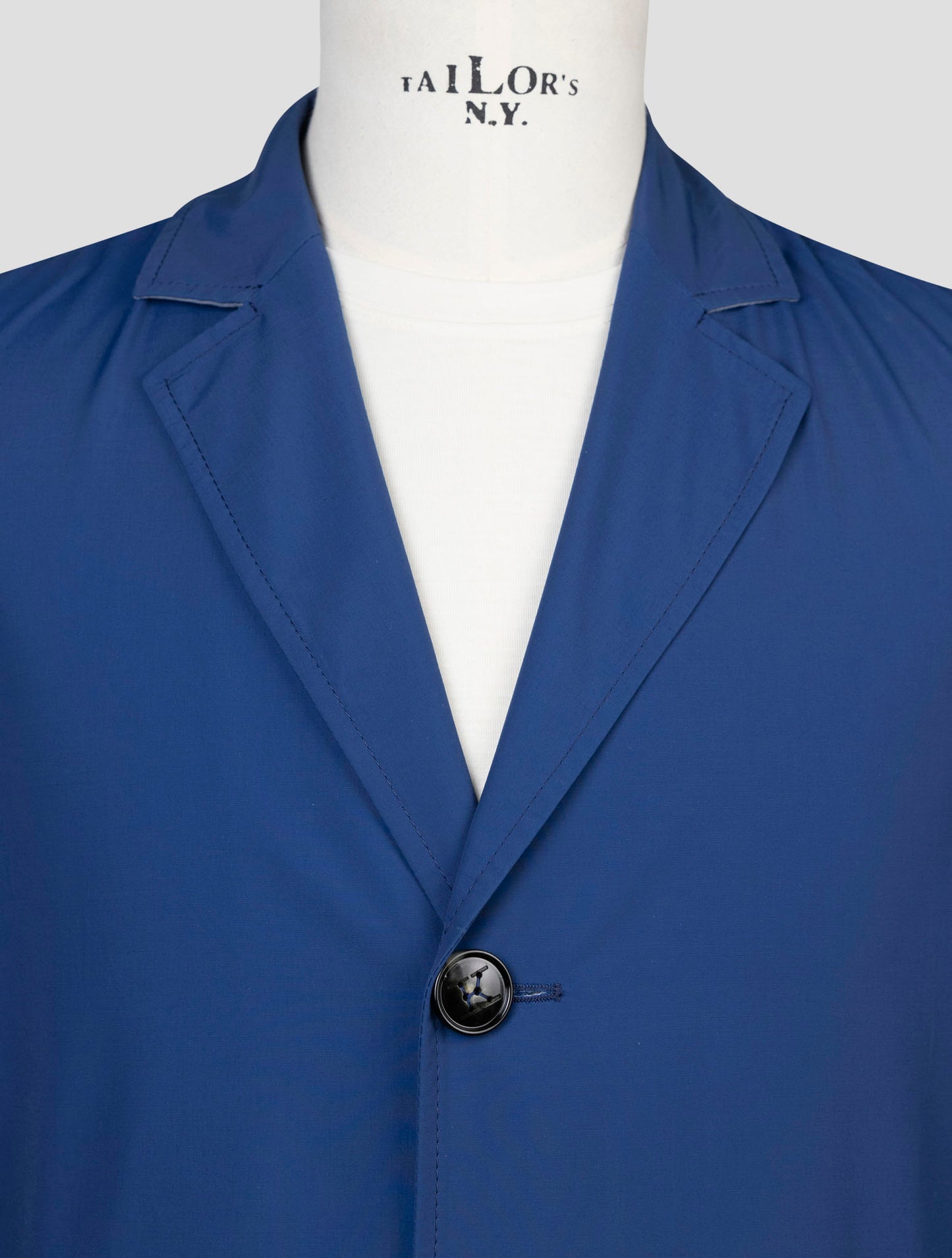 Kiton Blue Wool Pa Overcoat