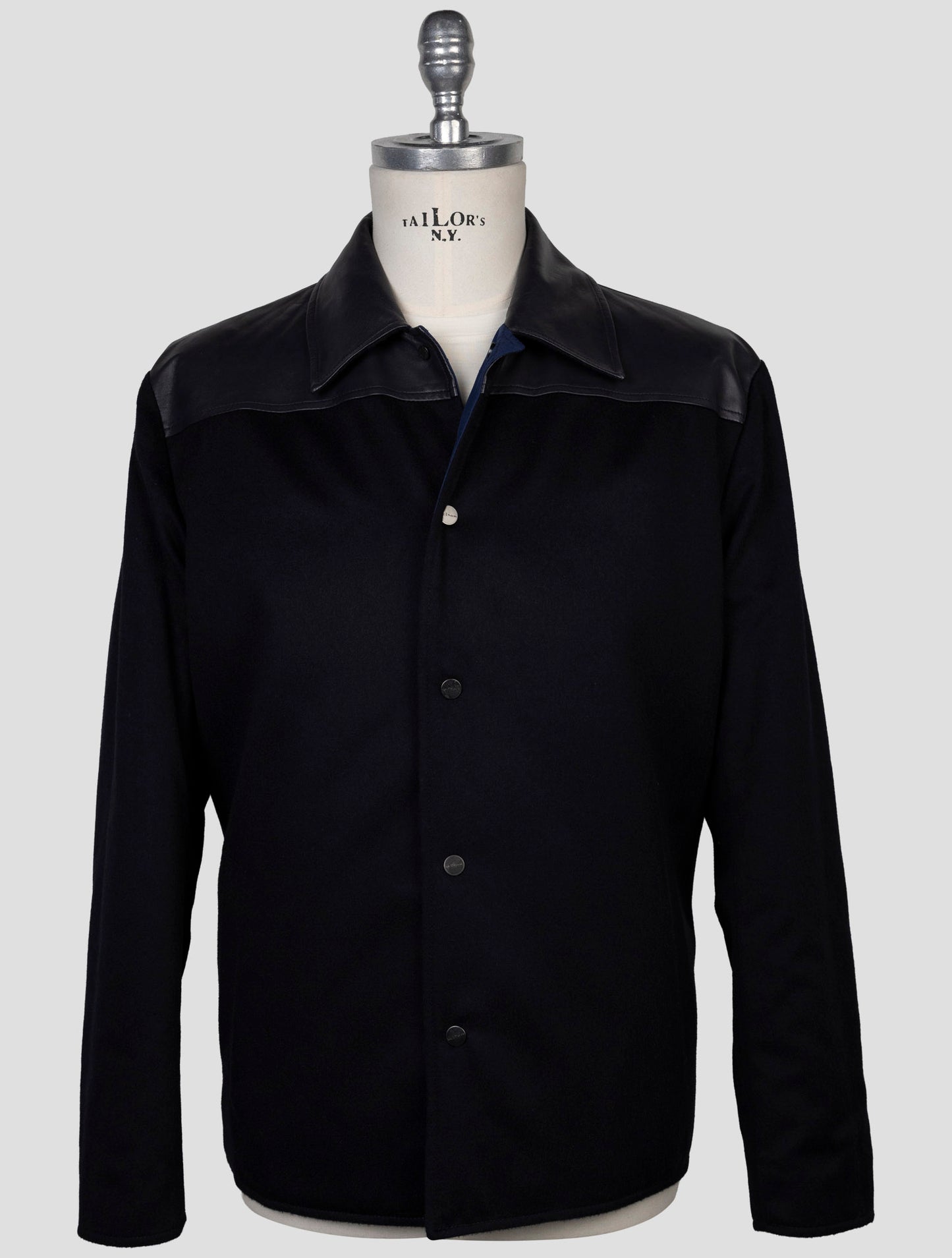 Kiton Blue Cashmere Wool Coat