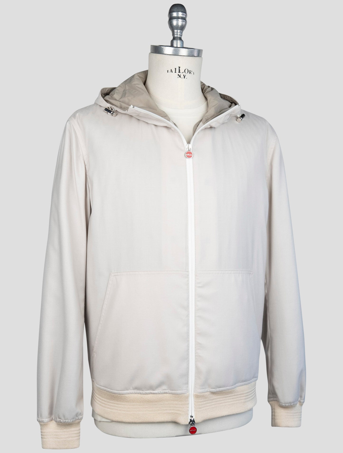 kiton Beige Cashmere Silk Coat