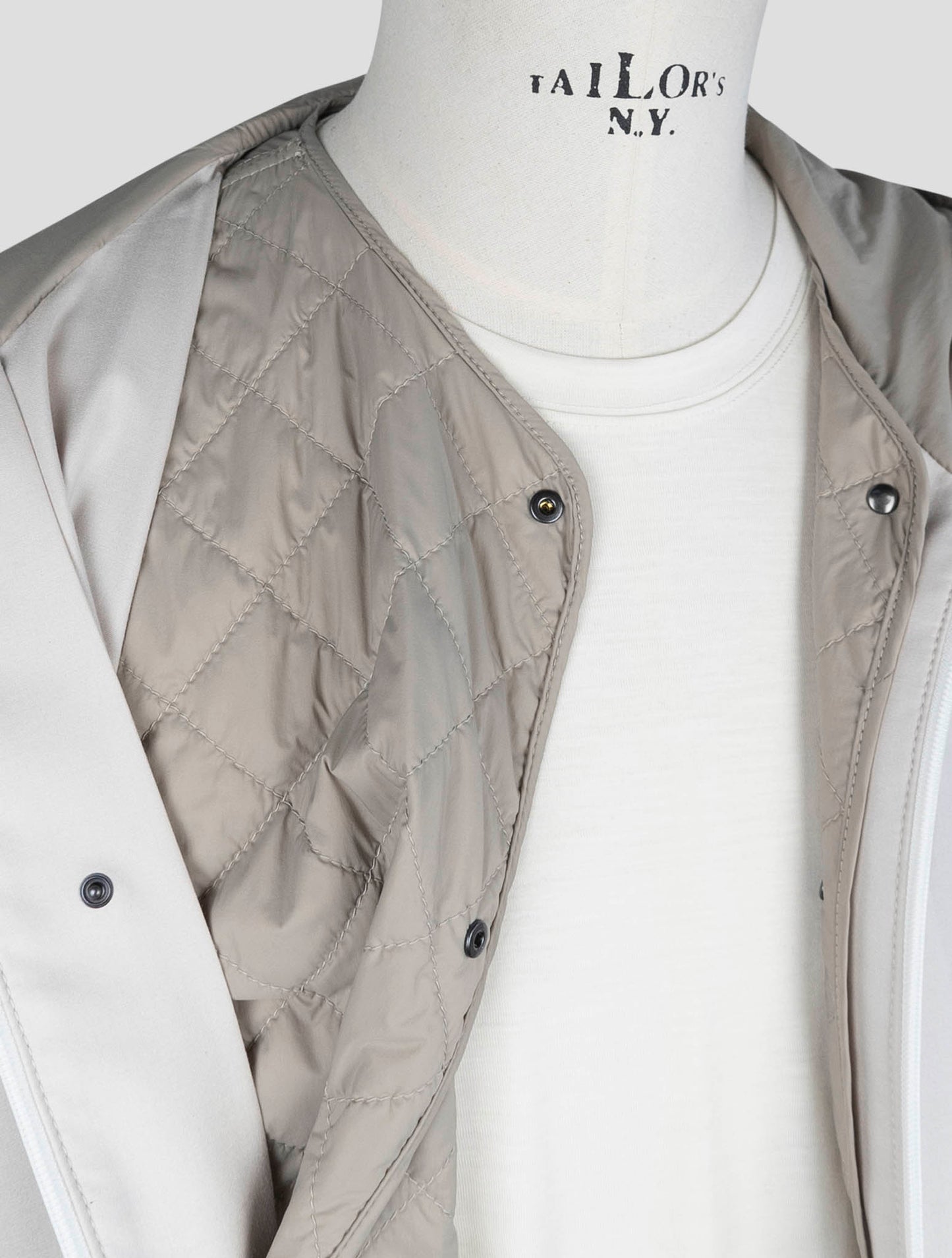 kiton Beige Cashmere Silk Coat
