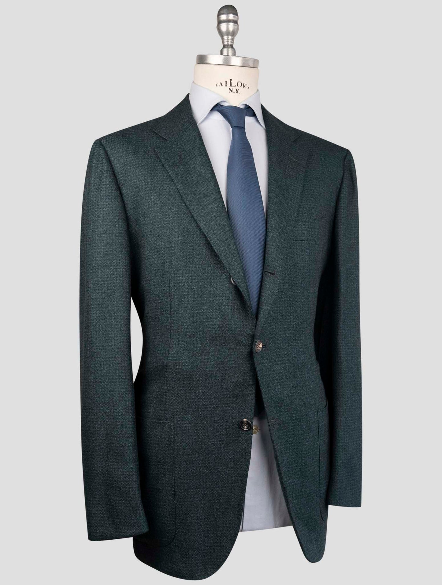 Kiton Green Slk Cashmere Blazer