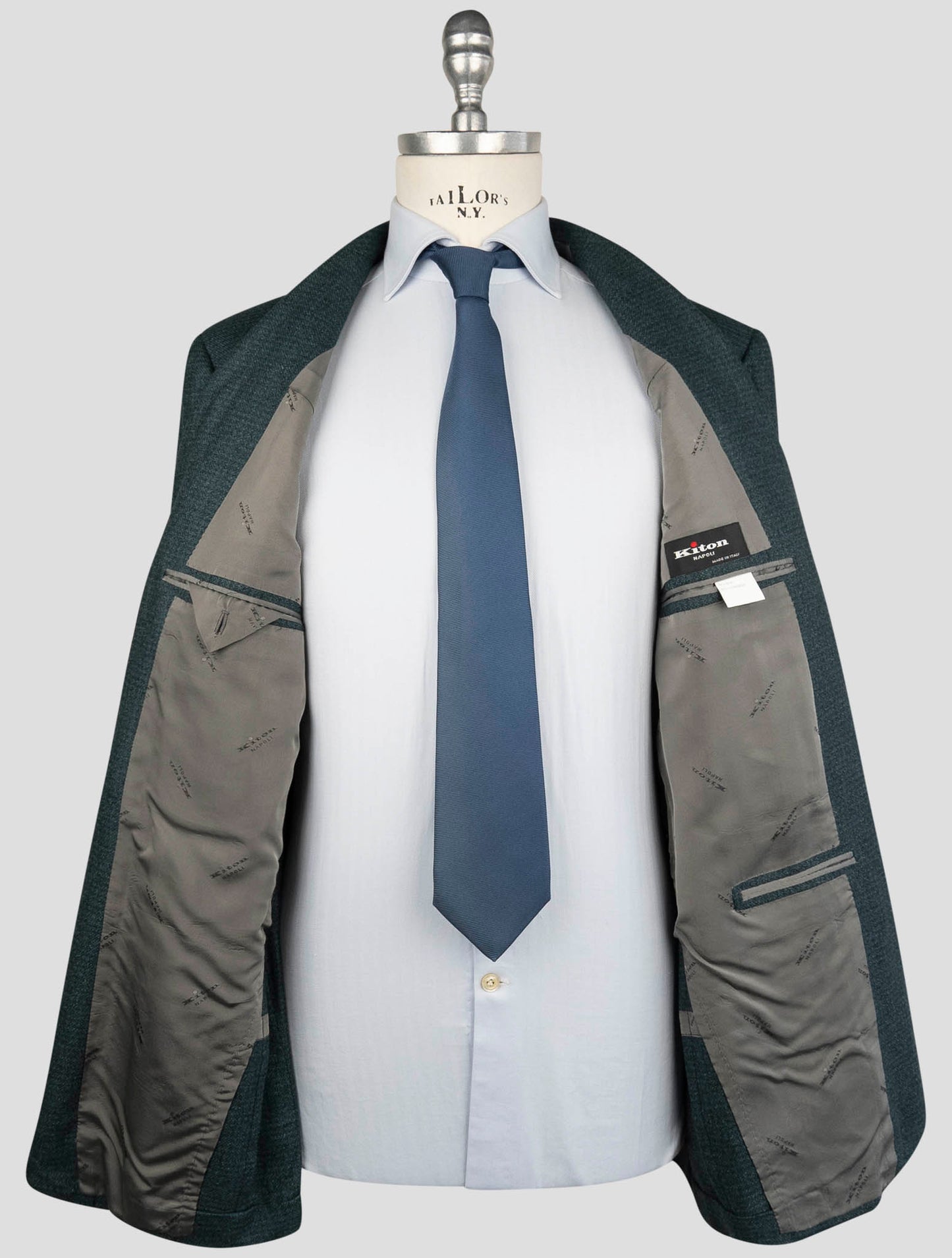 Kiton Green Slk Cashmere Blazer