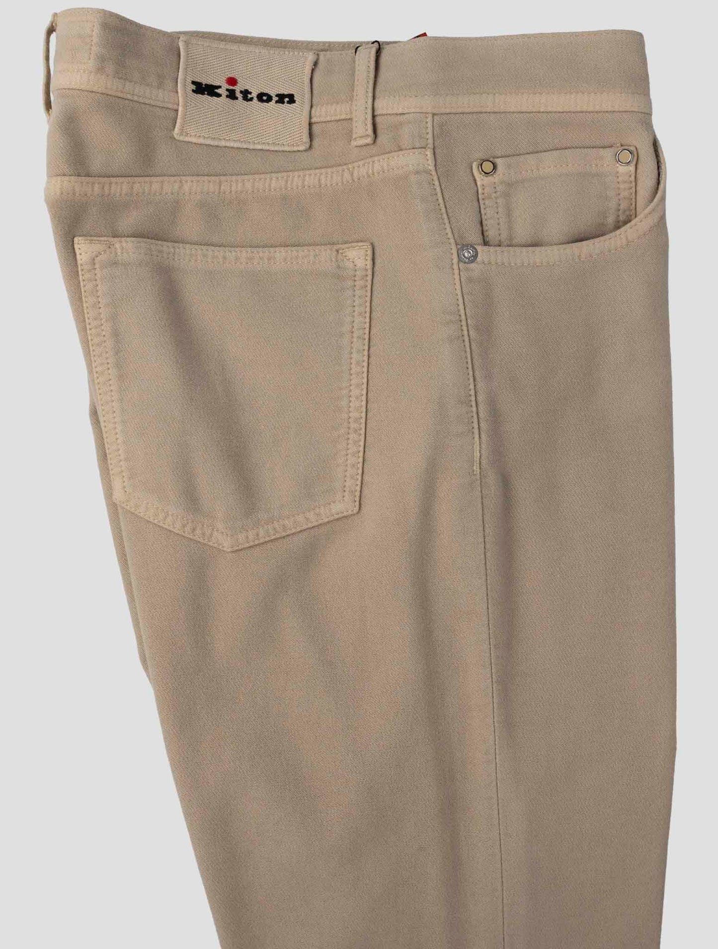 Kiton Beige Modal Cotton Ea Jeans