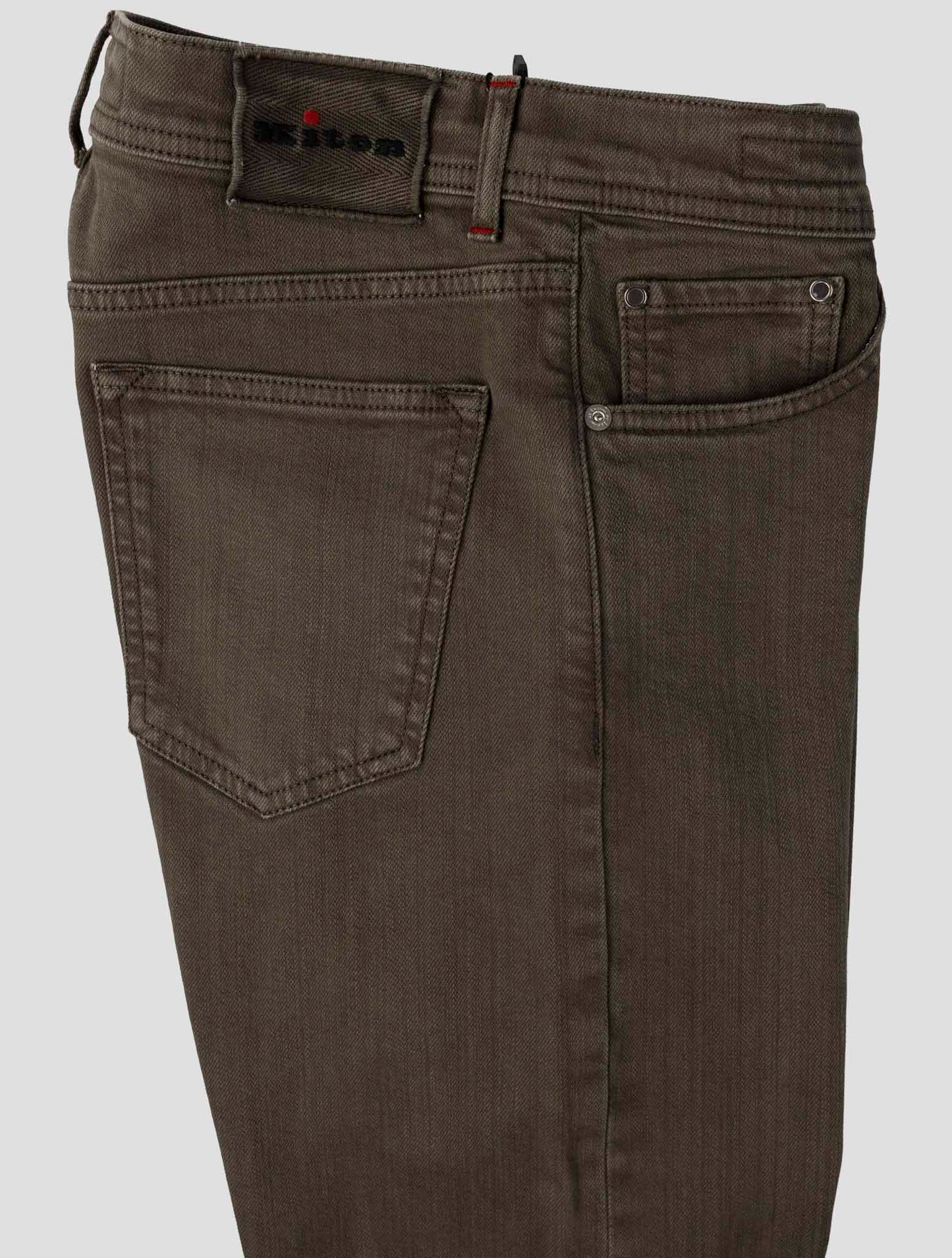 Kiton Brown Cotton Ea Jeans