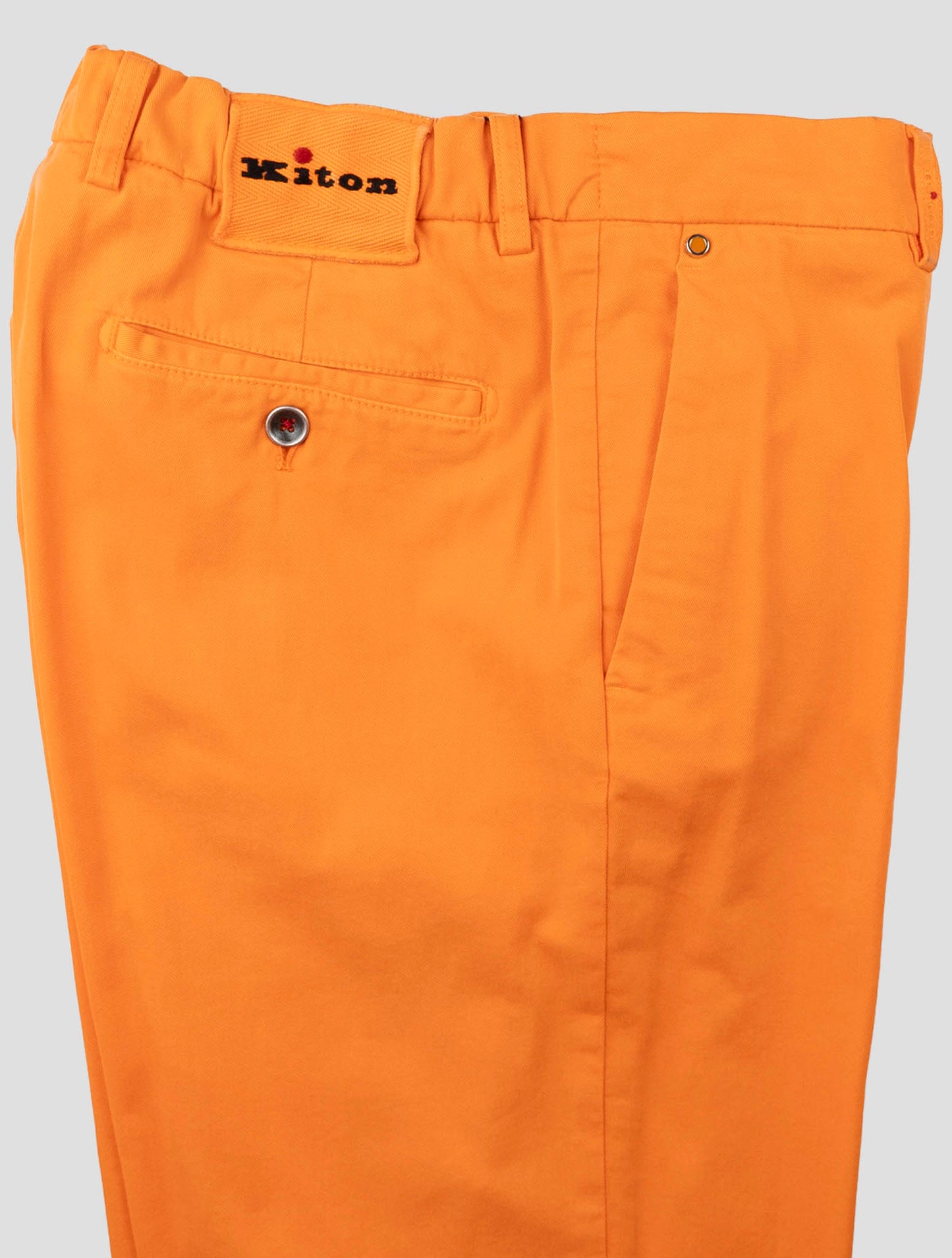 Kiton Orange Cotton Cashmere Ea Pants