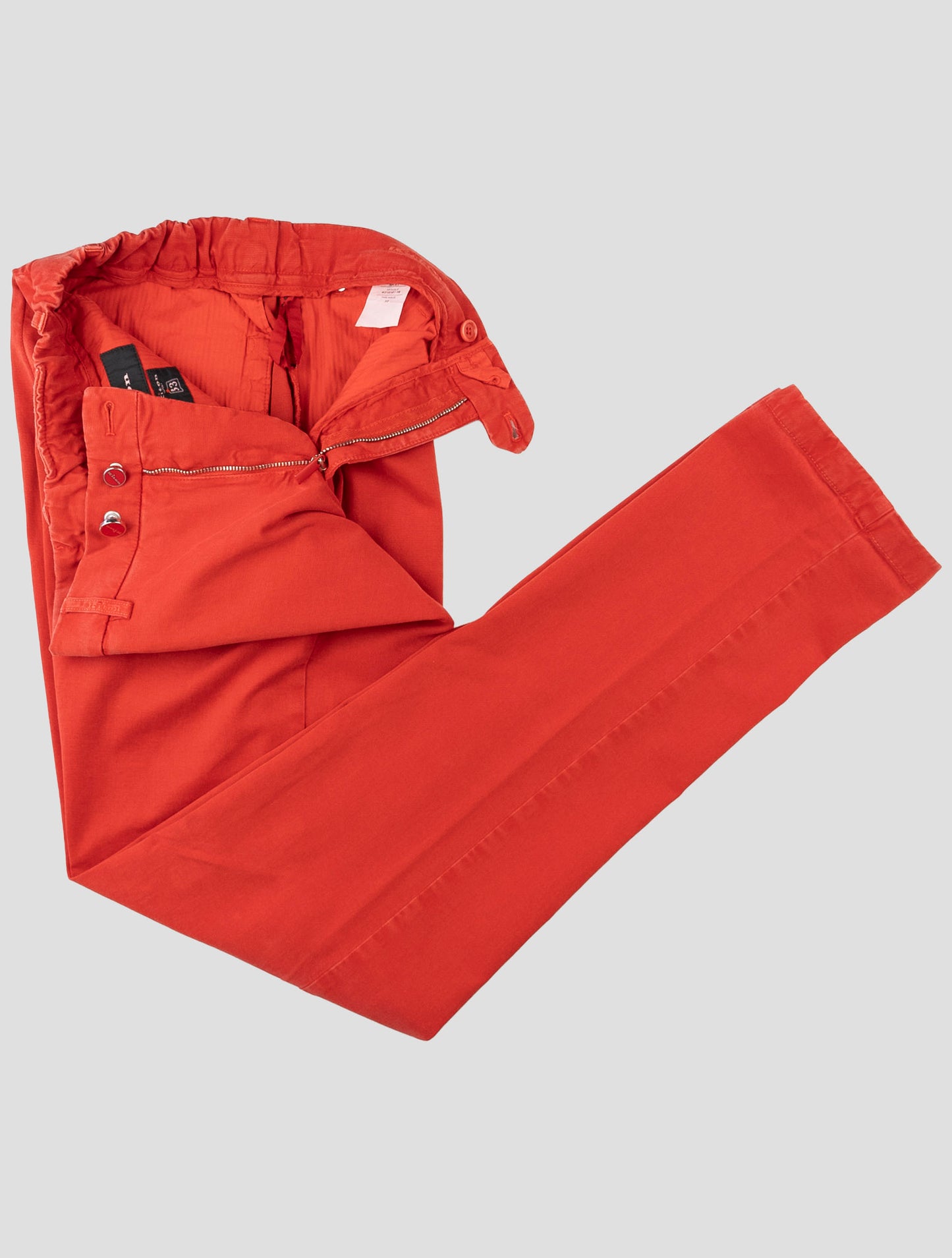 Kiton Red Cotton Cashmere Ea Pants