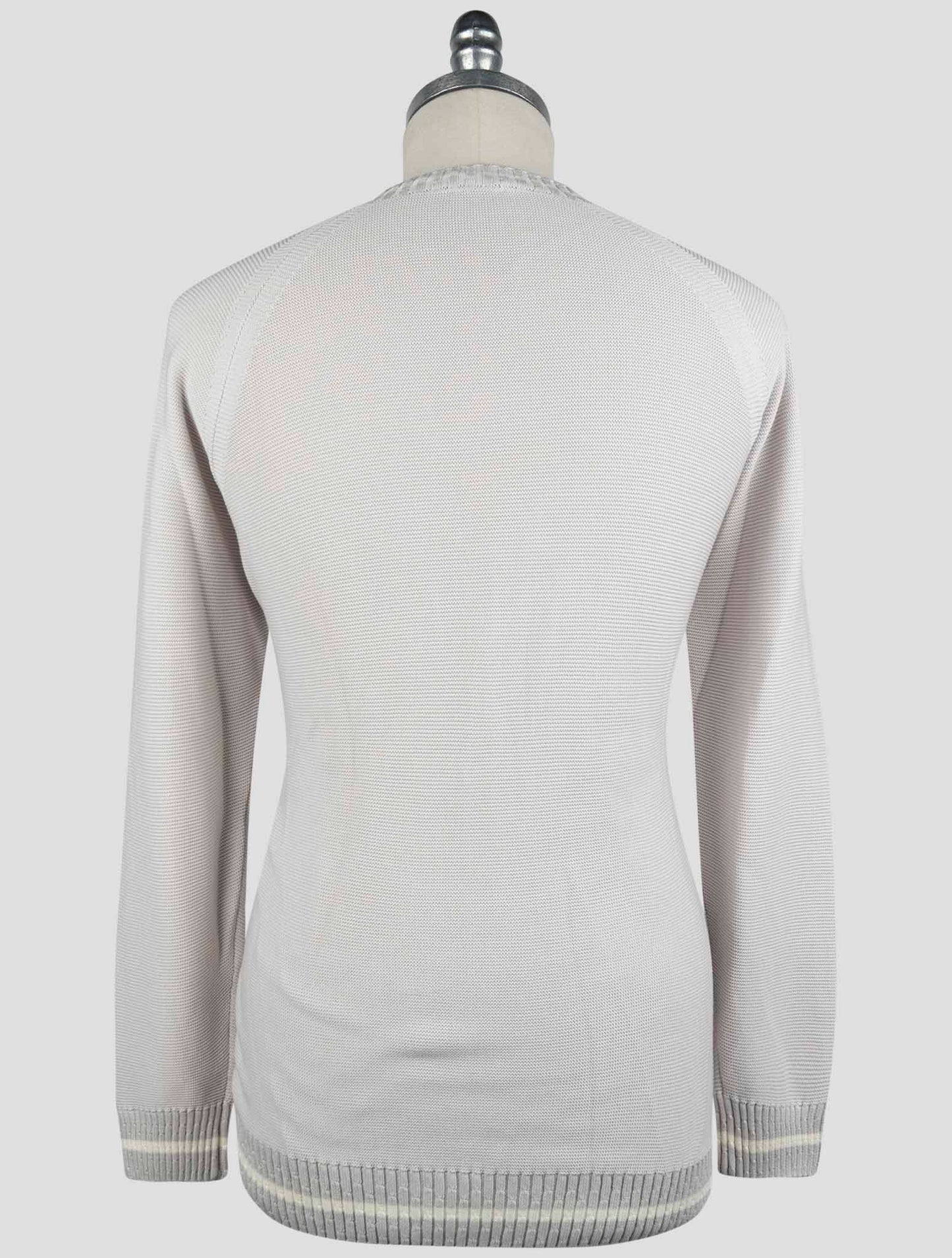 Kiton Gray Cotton Sweater Crewneck