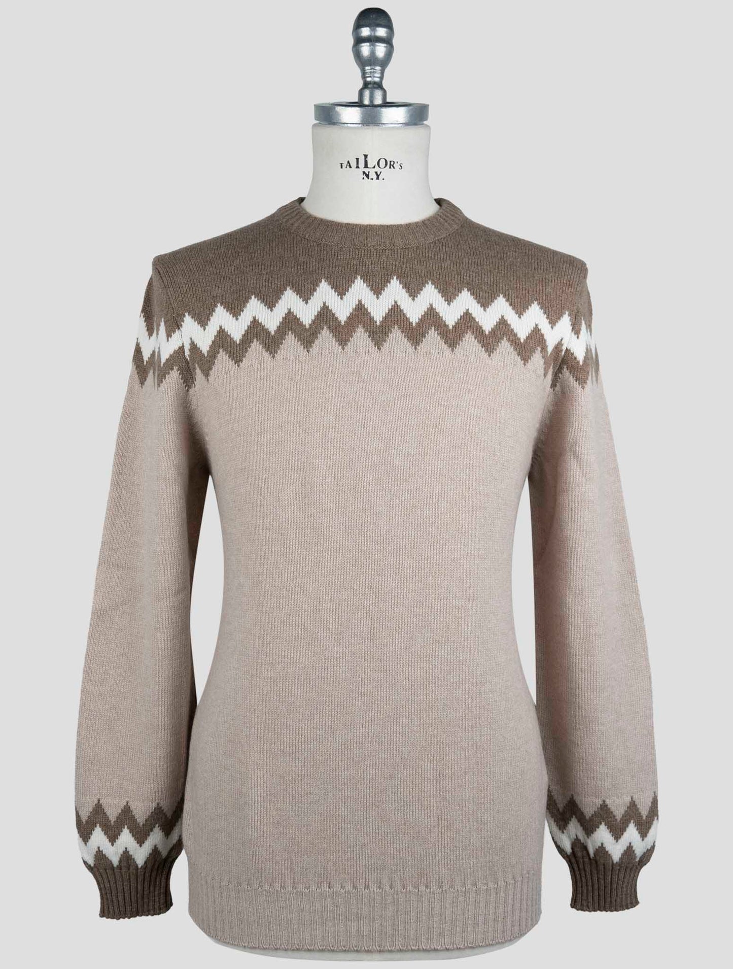 Kiton Brown Cashmere Sweater Crewneck