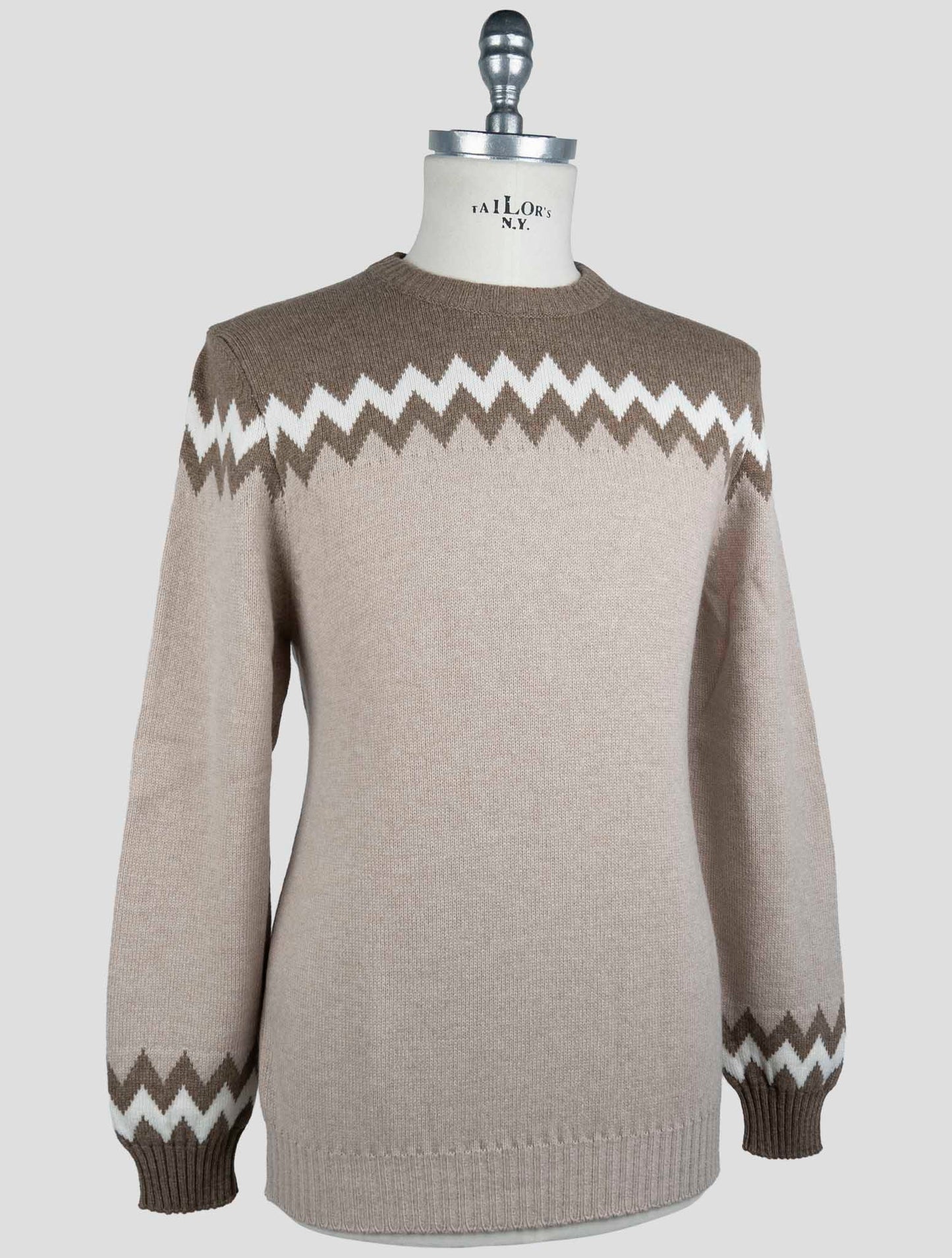 Kiton Brown Cashmere Sweater Crewneck