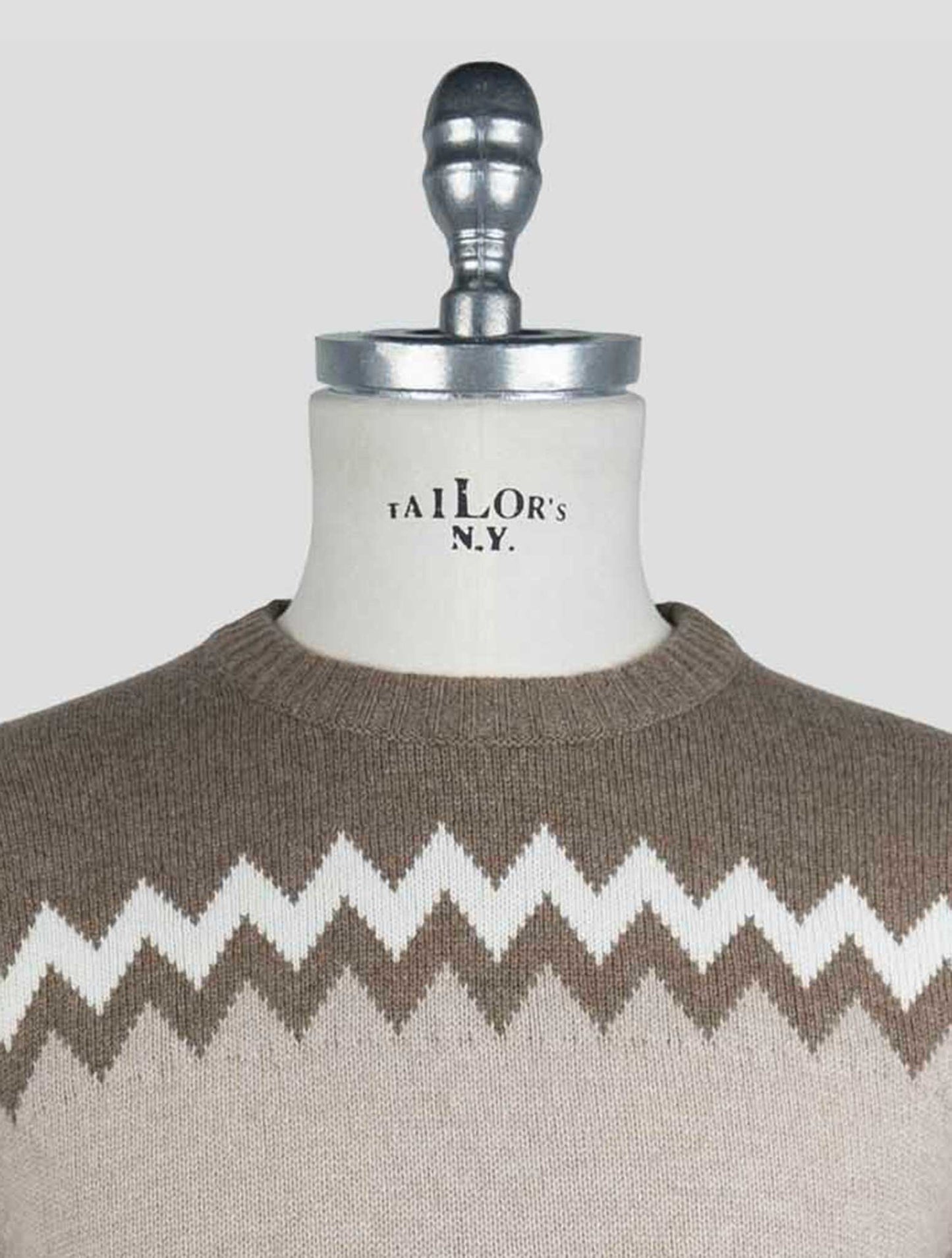 Kiton Brown Cashmere Sweater Crewneck
