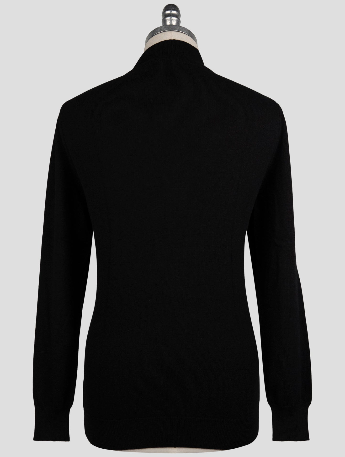 Kiton Black Cashmere Sweater Half Zip