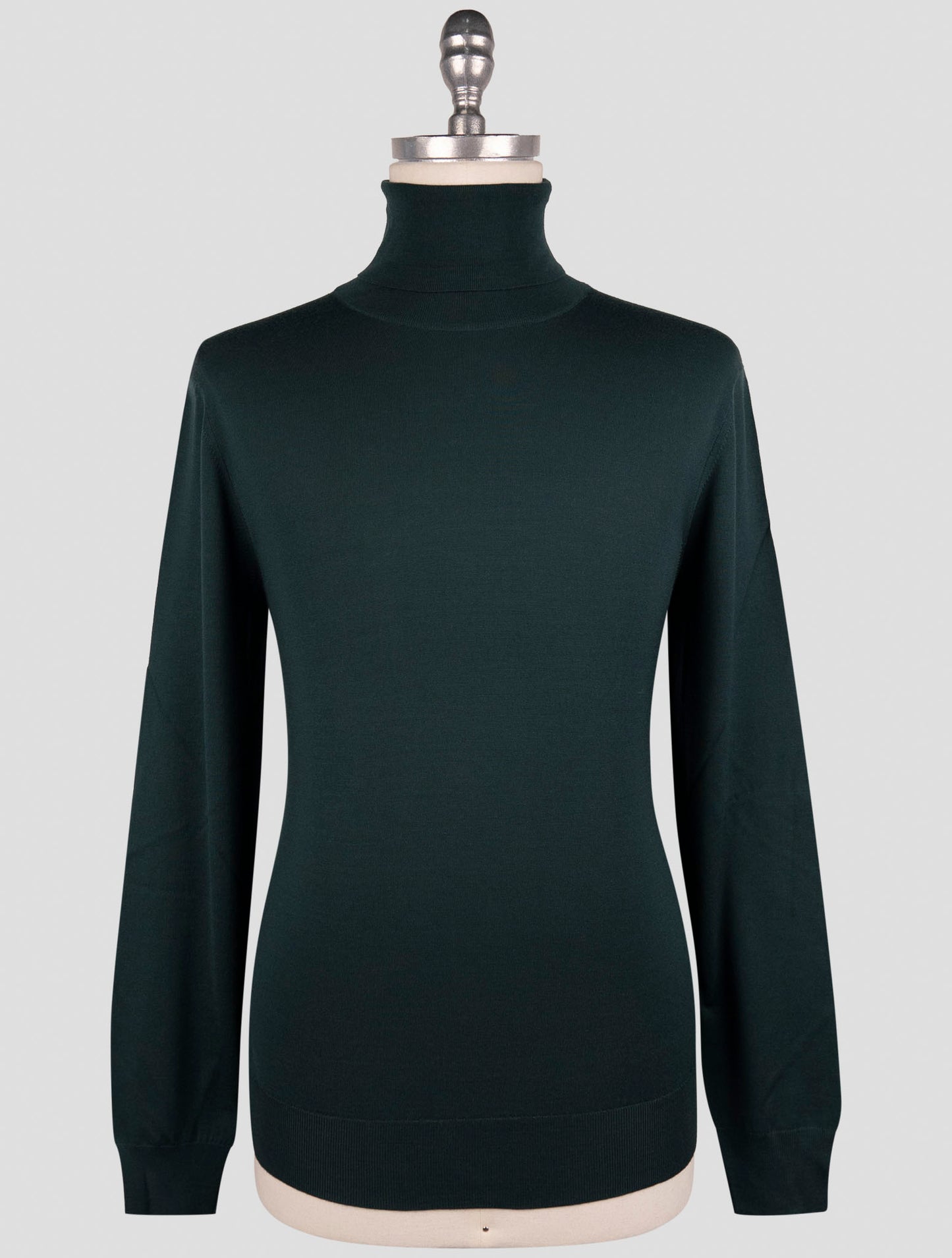 Kiton Green Wool Sweater Turtleneck